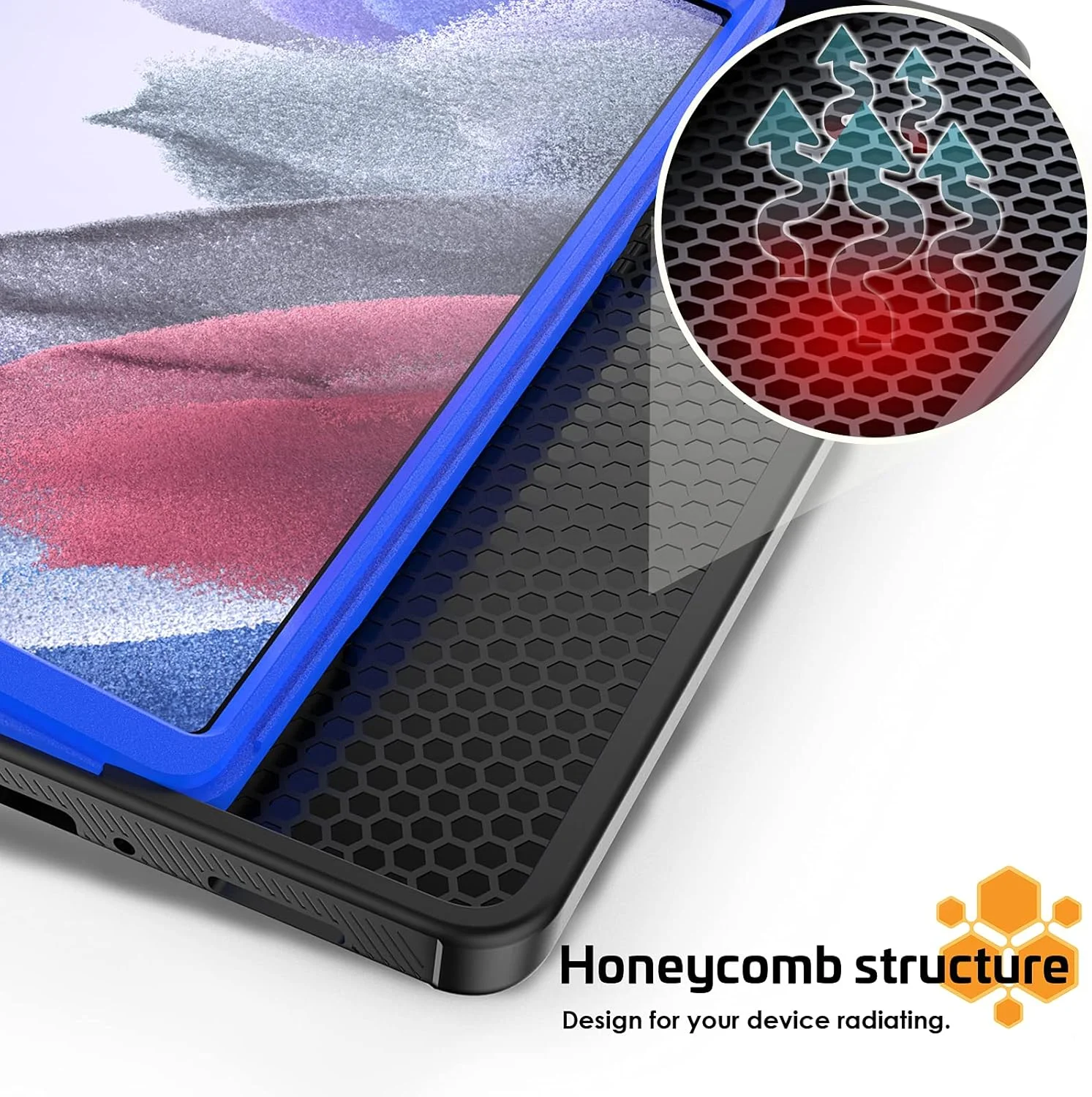 کاور تبلت هوشمند برای سامسونگ گلکسی تب A7 لایت ۸.۷ اینچ - T220/T225، کاور فولیو استند ضد ضربه ممتاز، زوایای دید چندگانه مغناطیسی با قاب صفحه نمایش + جای کارت - آبی