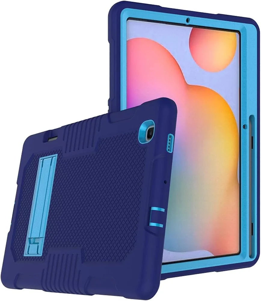 کاور محافظ تبلت سامسونگ گلکسی تب S6 لایت 10.4 اینچ 2024/2022/2020 (مدل SM-P620N/P625N/P610N/P613N/P615N)، ضد ضربه و مقاوم با محافظ صفحه نمایش، سرمه ای