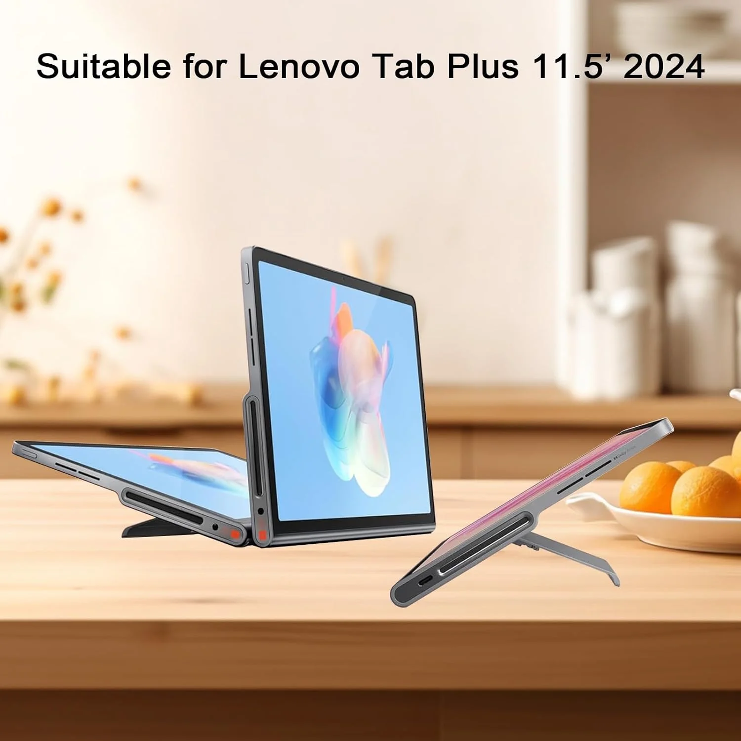 کاور تبلت لنوو تب پلاس 11.5 اینچ XLTTONG، کاور سیلیکونی تبلت با هولدر PC، ضد ضربه برای لنوو TB351FU 2024 (مشکی)