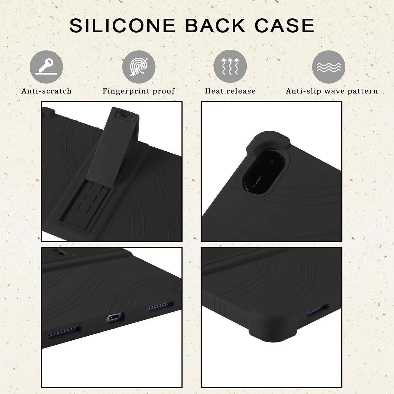 کاور تبلت XLTTONG برای آنر پد X8a 11 اینچ، کاور سیلیکونی تبلت با نگهدارنده PC، ضد ضربه برای آنر پد X8a 2024 (قرمز)