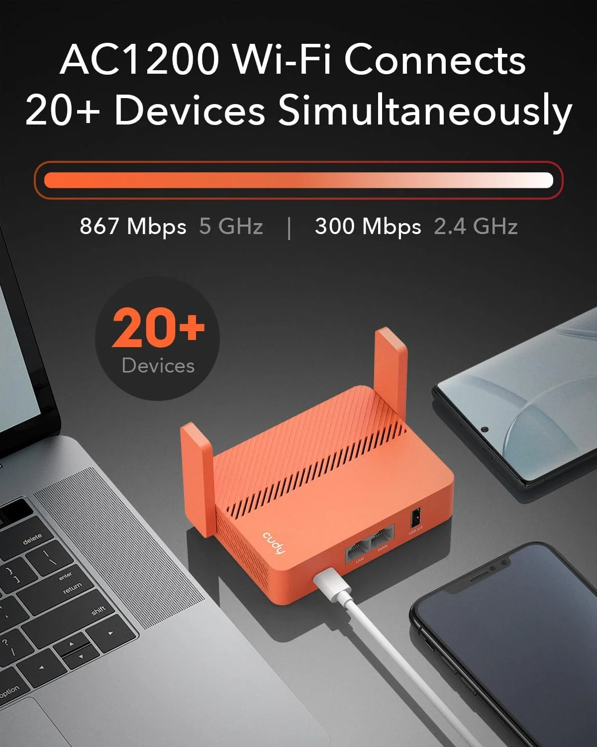 مودم روتر مسافرتی بی سیم Cudy AC1200، توسعه دهنده/تقویت کننده برای شبکه های هتل و عمومی، WISP، کلاینت و سرور VPN، USB، TR1200 مودم روتر مسافرتی بی سیم Cudy AC1200، توسعه دهنده/تقویت کننده برای شبکه های هتل و عمومی، WISP، کلاینت و سرور VPN، USB، TR1200