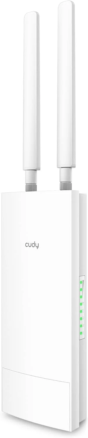 مودم روتر 4G LTE بیرونی Cudy، Cat 4، AC1200، IP65، آنتن های جداشدنی، PoE غیرفعال، نصب روی میله یا دیوار، VPN، مدل LT500