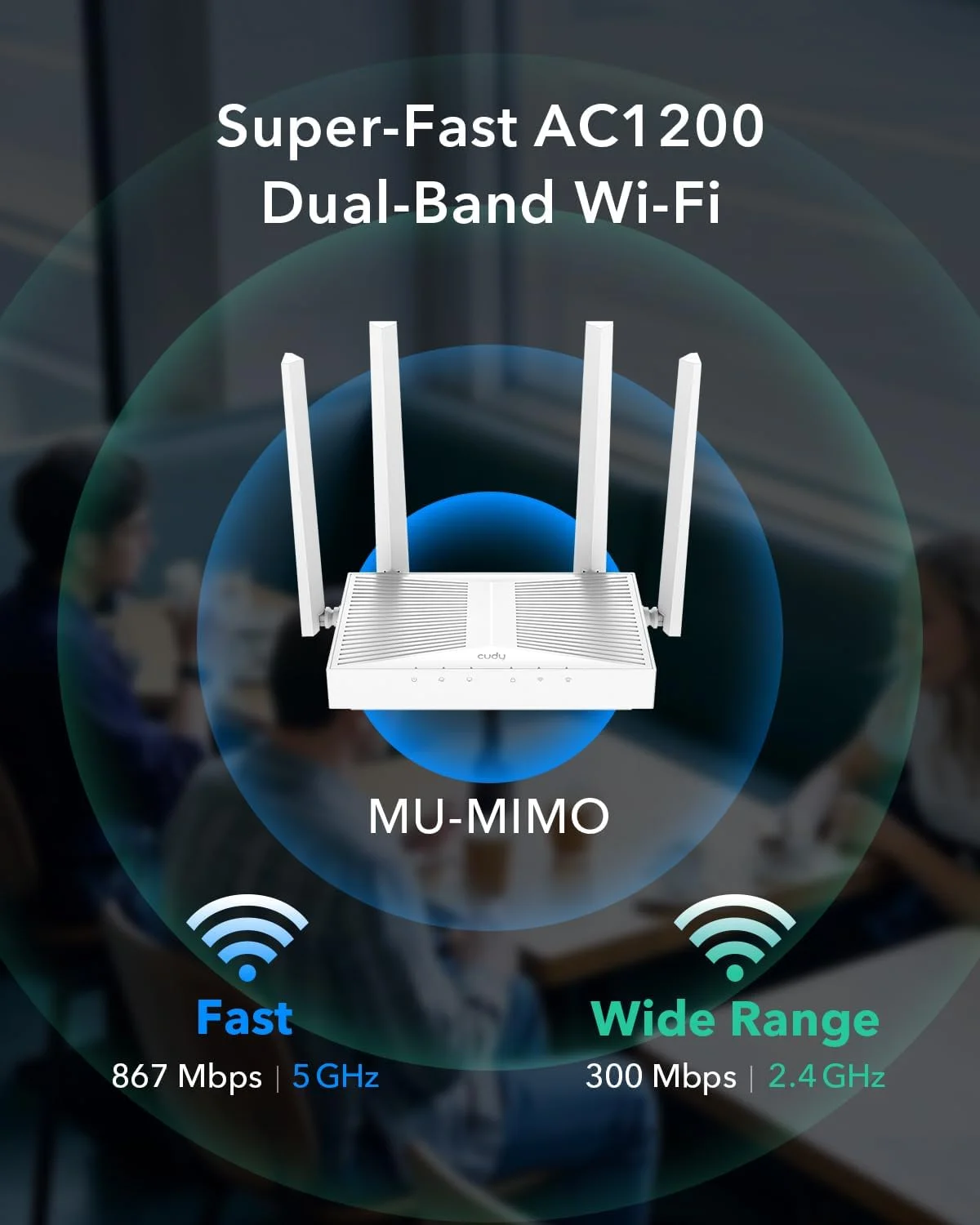 اکسس پوینت بی‌سیم Cudy AC1200، گیگابیتی RJ45، راهکار WiFi سازمانی با Mesh، Beamforming، Roaming، MU-MIMO، تغذیه PoE یا DC، AP1300D