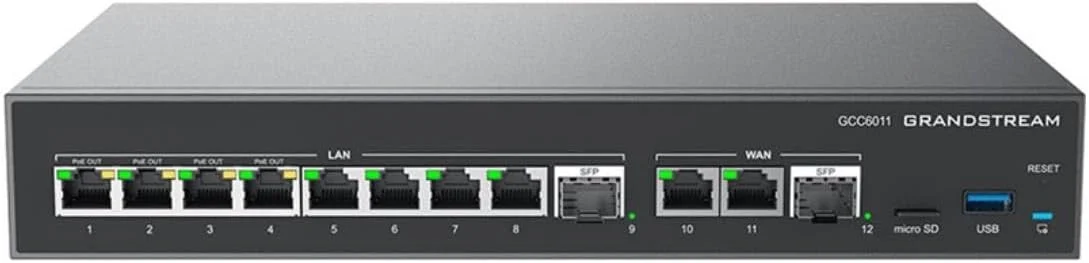 راهکار یکپارچه ارتباطی گرنداستریم (10 کاربر، 4 تماس همزمان) + فایروال سازمانی + روتر VPN + سوئیچ شبکه 2.5 گیگابیتی 2 پورت و گیگابیتی 10 پورت GS-GCC6011 راهکار یکپارچه ارتباطی گرنداستریم (10 کاربر، 4 تماس همزمان) + فایروال سازمانی + روتر VPN + سوئیچ شبکه 2.5 گیگابیتی 2 پورت و گیگابیتی 10 پورت GS-GCC6011