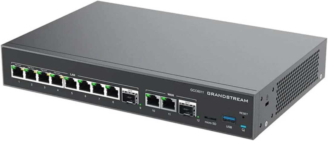 راهکار یکپارچه ارتباطی گرنداستریم (10 کاربر، 4 تماس همزمان) + فایروال سازمانی + روتر VPN + سوئیچ شبکه 2.5 گیگابیتی 2 پورت و گیگابیتی 10 پورت GS-GCC6011 راهکار یکپارچه ارتباطی گرنداستریم (10 کاربر، 4 تماس همزمان) + فایروال سازمانی + روتر VPN + سوئیچ شبکه 2.5 گیگابیتی 2 پورت و گیگابیتی 10 پورت GS-GCC6011