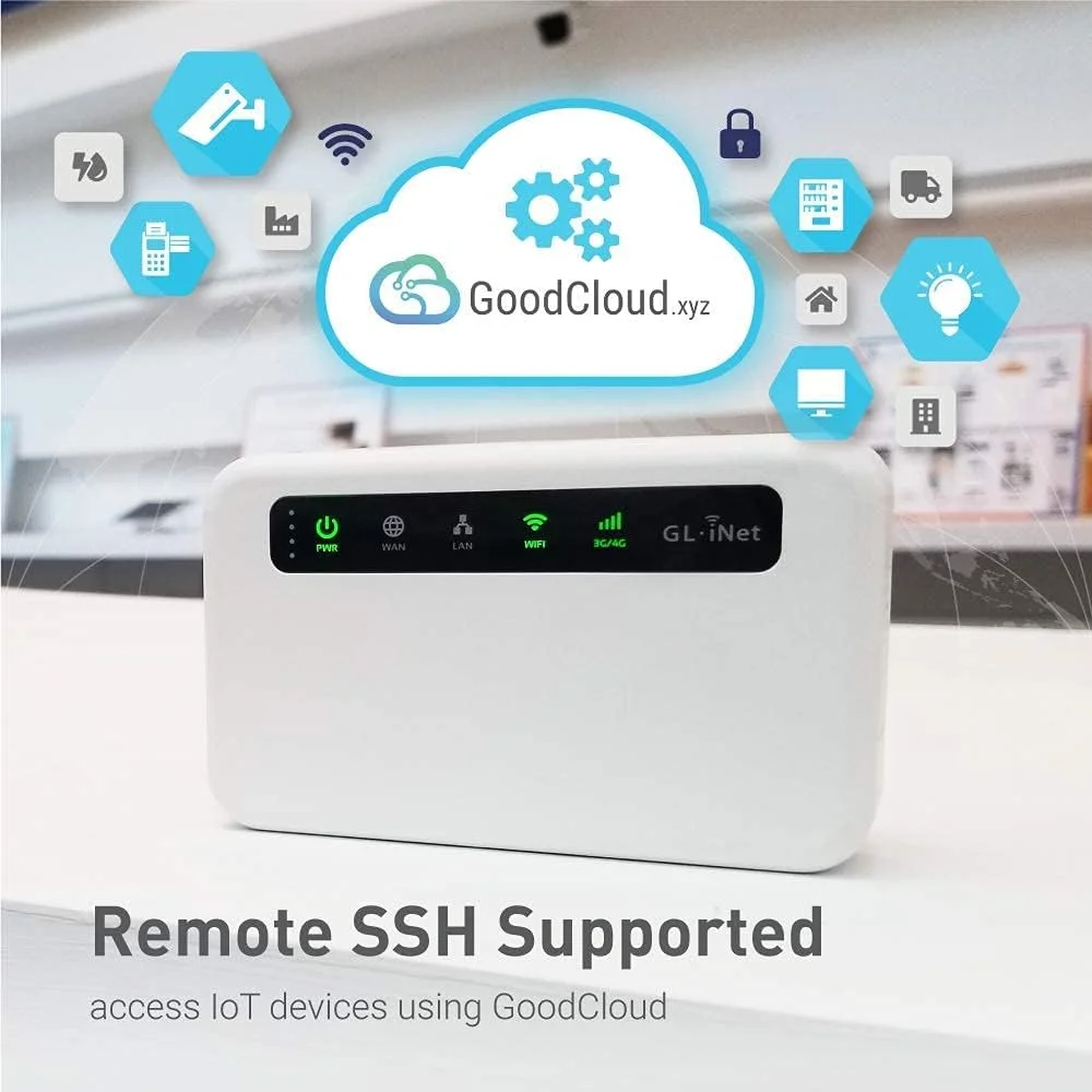 GL.iNet GL-XE300 (Puli) دروازه اینترنت اشیا صنعتی 4G LTE، پشتیبانی شده توسط T-Mobile، حالت روتر/نقطه دسترسی/اکستندر/WDS، OpenWrt، باتری 5000mAh، کلاینت OpenVPN، SSH از راه دور، WPA3، IPv6 (EC25-AFFA) GL.iNet GL-XE300 (Puli) دروازه اینترنت اشیا صنعتی 4G LTE، پشتیبانی شده توسط T-Mobile، حالت روتر/نقطه دسترسی/اکستندر/WDS، OpenWrt، باتری 5000mAh، کلاینت OpenVPN، SSH از راه دور، WPA3، IPv6 (EC25-AFFA)