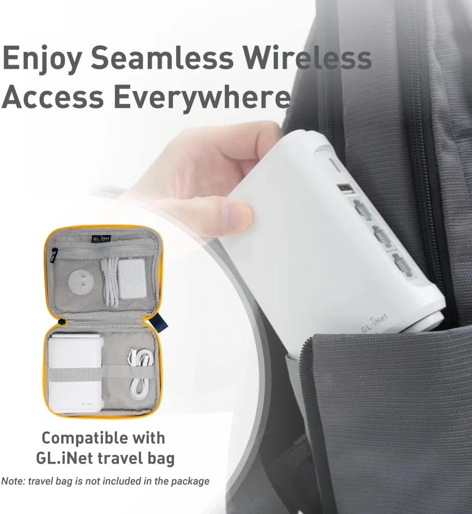 روتر وای فای مسافرتی امن GL.iNet GL-SFT1200 (Opal) - اینترنت بی سیم اترنت گیگابیتی دو بانده AC1200 | IPv6 USB 2.0 MU-MIMO DDR3 | حالت نقطه دسترسی پل تکرار کننده رم 128 مگابایتی روتر وای فای مسافرتی امن GL.iNet GL-SFT1200 (Opal) - اینترنت بی سیم اترنت گیگابیتی دو بانده AC1200 | IPv6 USB 2.0 MU-MIMO DDR3 | حالت نقطه دسترسی پل تکرار کننده رم 128 مگابایتی