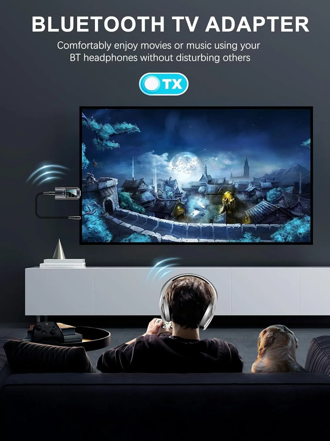 فرستنده گیرنده بلوتوث 5.4 KASTWAVE 2 در 1 - آداپتور صوتی بی سیم مینی USB، آداپتور AUX بلوتوث 3.5 میلی متری برای سیستم استریو تلویزیون، رایانه شخصی، بلندگوهای خودرو/خانه، منبع تغذیه USB فرستنده گیرنده بلوتوث 5.4 KASTWAVE 2 در 1 - آداپتور صوتی بی سیم مینی USB، آداپتور AUX بلوتوث 3.5 میلی متری برای سیستم استریو تلویزیون، رایانه شخصی، بلندگوهای خودرو/خانه، منبع تغذیه USB