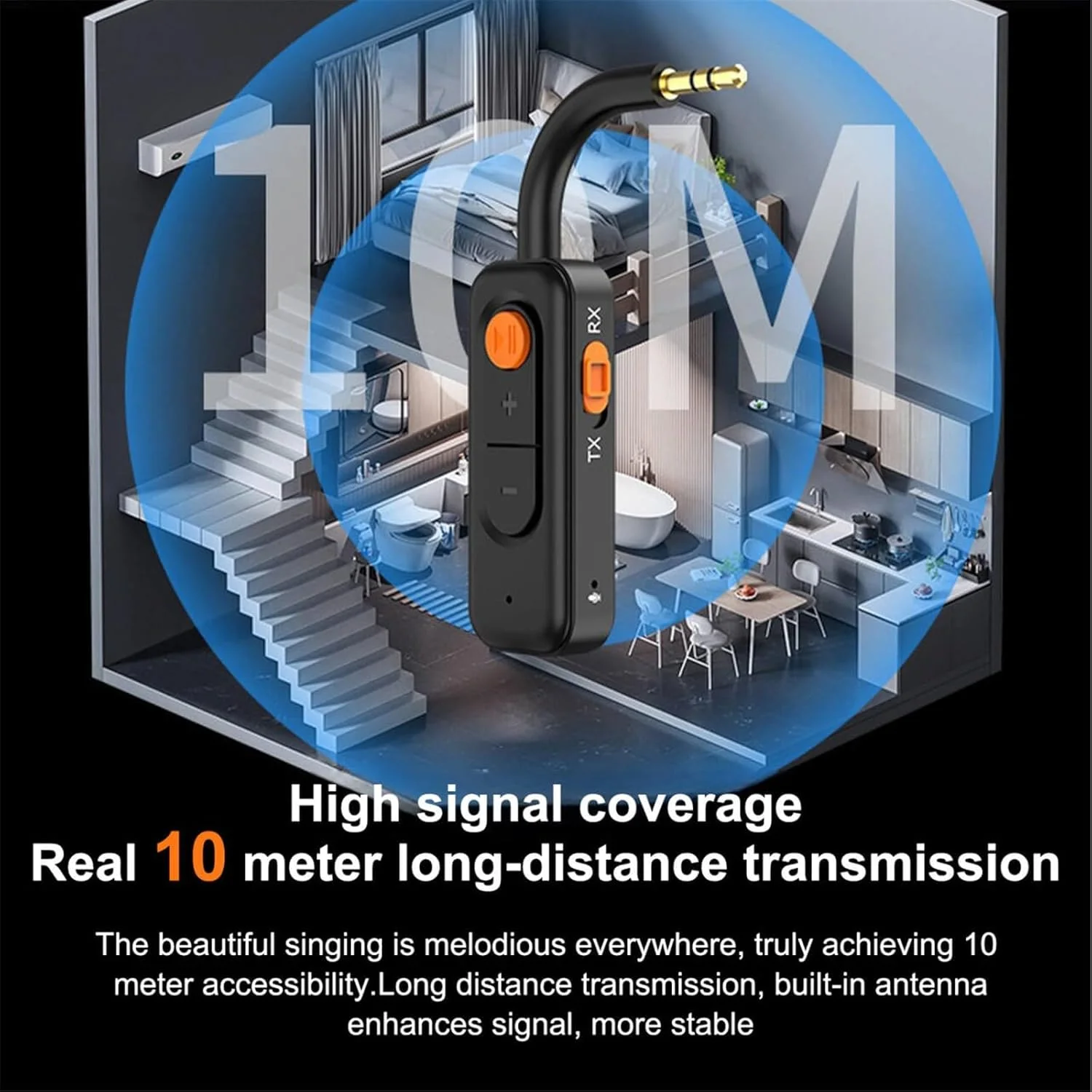 فرستنده گیرنده بلوتوث 5.4 KASTWAVE، آداپتور صوتی بی سیم 2 در 1، حجم قابل تنظیم، آداپتور صوتی بلوتوث بی سیم مینی برای خودرو، بلندگو، سیستم های استریو و هدفون، مشکی فرستنده گیرنده بلوتوث 5.4 KASTWAVE، آداپتور صوتی بی سیم 2 در 1، حجم قابل تنظیم، آداپتور صوتی بلوتوث بی سیم مینی برای خودرو، بلندگو، سیستم های استریو و هدفون، مشکی