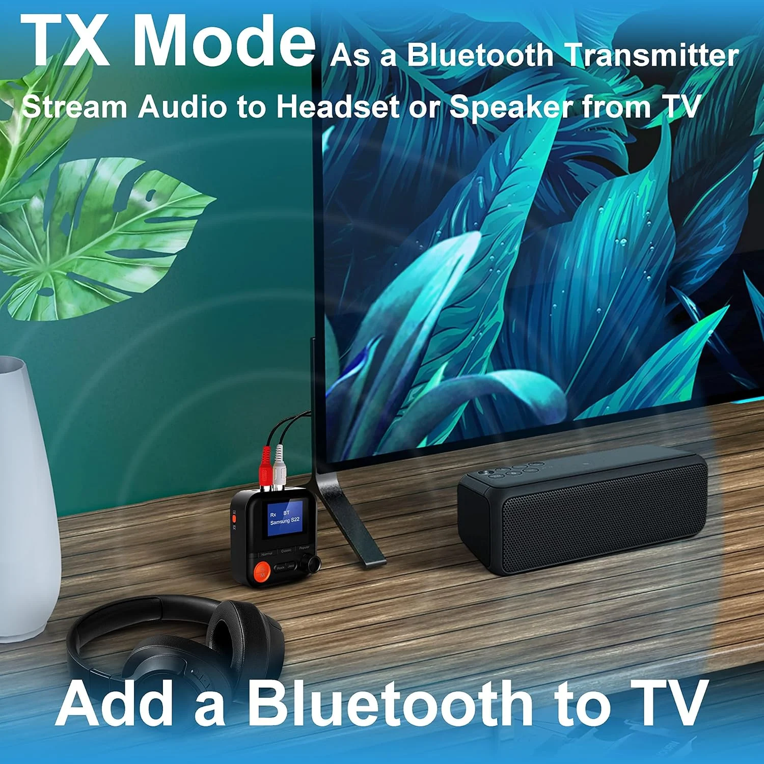 فرستنده و گیرنده بلوتوث TERRIFI با صفحه نمایش LCD، آداپتور 2 در 1 چند منظوره، 5 حالت EQ، پشتیبانی از کارت TF، AUX RCA 3.5 میلی متری، ایده آل برای تلویزیون، رایانه شخصی، خودرو، MP3، پخش کننده CD، بلندگو، هدست فرستنده و گیرنده بلوتوث TERRIFI با صفحه نمایش LCD، آداپتور 2 در 1 چند منظوره، 5 حالت EQ، پشتیبانی از کارت TF، AUX RCA 3.5 میلی متری، ایده آل برای تلویزیون، رایانه شخصی، خودرو، MP3، پخش کننده CD، بلندگو، هدست