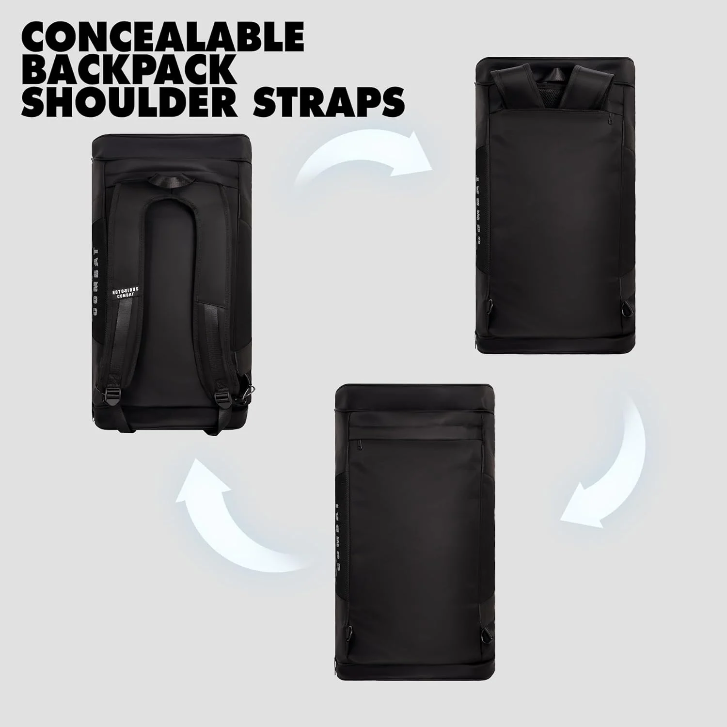 کیف کوله پشتی ورزشی رزمی - دارای محفظه جداگانه برای لباس های خیس یا کفش - مناسب هنرهای رزمی، بوکس و MMA (مشکی)