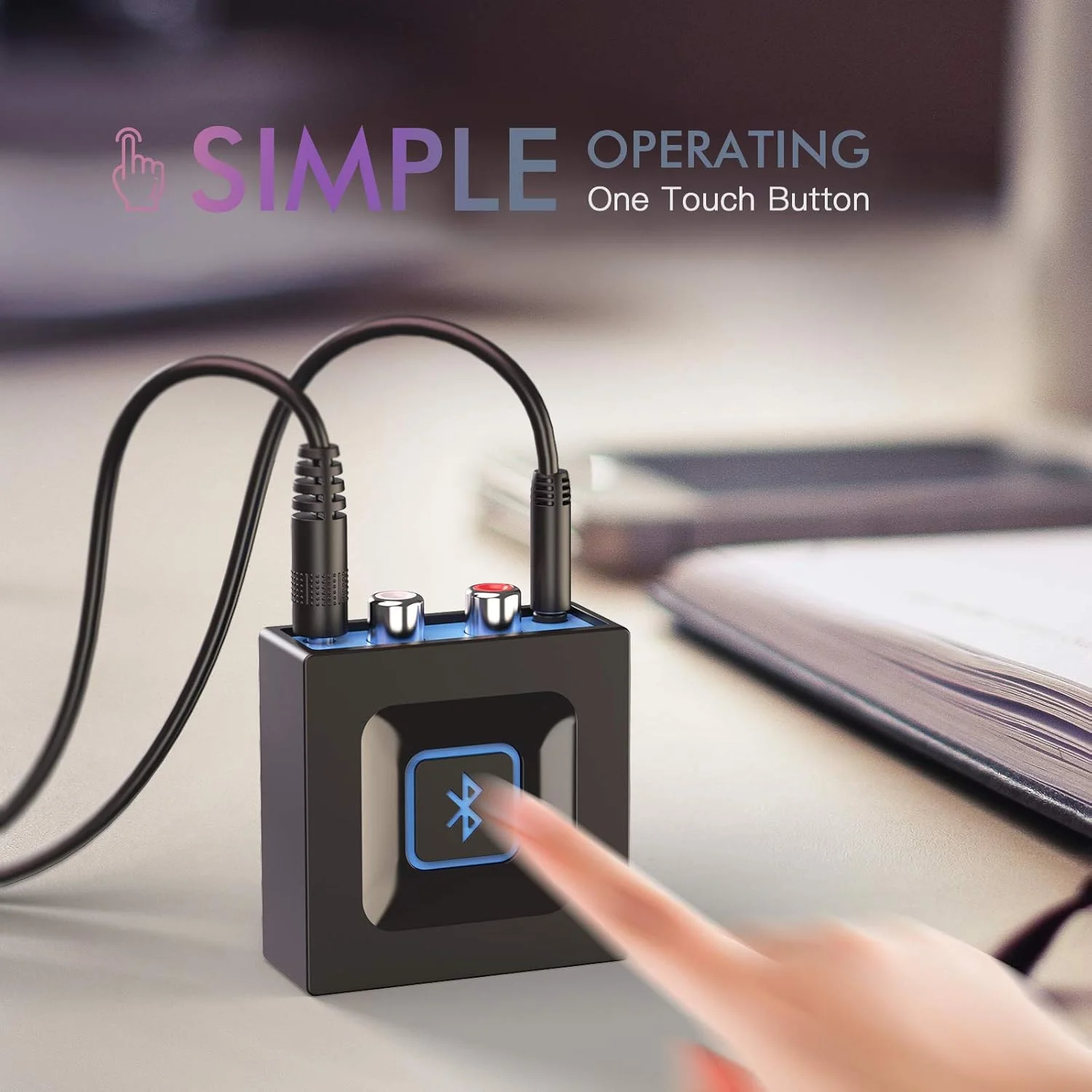 گیرنده صوتی بی سیم Esinkin برای سیستم صوتی پخش موسیقی، سازگار با تلفن های هوشمند و تبلت ها، آداپتور بی سیم برای بلندگوها گیرنده صوتی بی سیم Esinkin برای سیستم صوتی پخش موسیقی، سازگار با تلفن های هوشمند و تبلت ها، آداپتور بی سیم برای بلندگوها