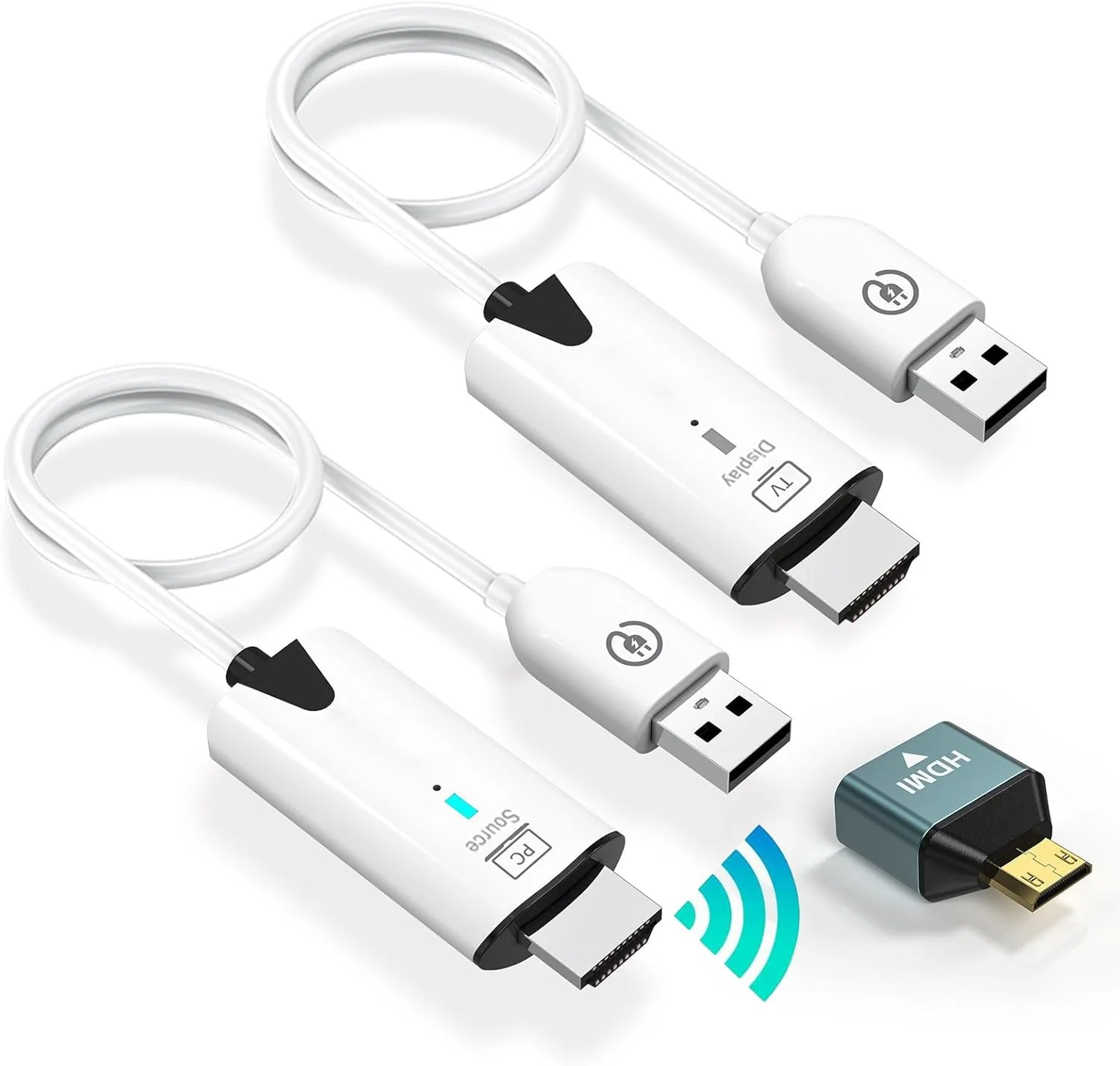 فرستنده و گیرنده HDMI بی سیم، نسخه ارتقا یافته 2025 با کیفیت 1080P، برد 50 متری، Plug&Play، انتقال صدا و تصویر برای کامپیوتر، لپ تاپ، تی وی باکس، PS4/5 به تلویزیون، پروژکتور و مانیتور فرستنده و گیرنده HDMI بی سیم، نسخه ارتقا یافته 2025 با کیفیت 1080P، برد 50 متری، Plug&Play، انتقال صدا و تصویر برای کامپیوتر، لپ تاپ، تی وی باکس، PS4/5 به تلویزیون، پروژکتور و مانیتور