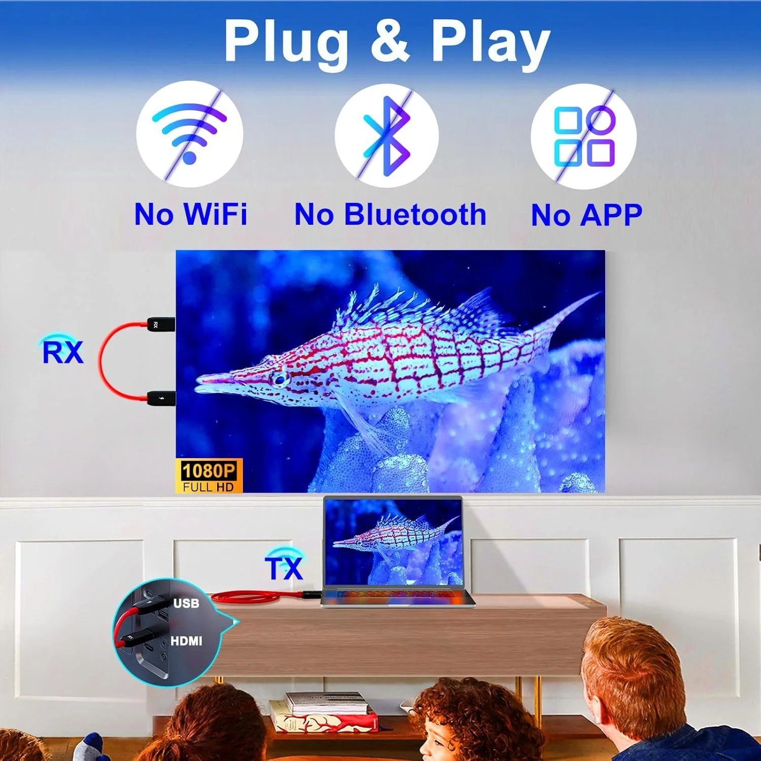 فرستنده و گیرنده HDMI بیسیم، گیرنده ماهوارهای HD 1080P برای پخش ویدیو و صدا از لپتاپ، رایانه شخصی به تلویزیون HD، پروژکتور - توسعه دهنده HDMI فرستنده و گیرنده HDMI بیسیم، گیرنده ماهوارهای HD 1080P برای پخش ویدیو و صدا از لپتاپ، رایانه شخصی به تلویزیون HD، پروژکتور - توسعه دهنده HDMI