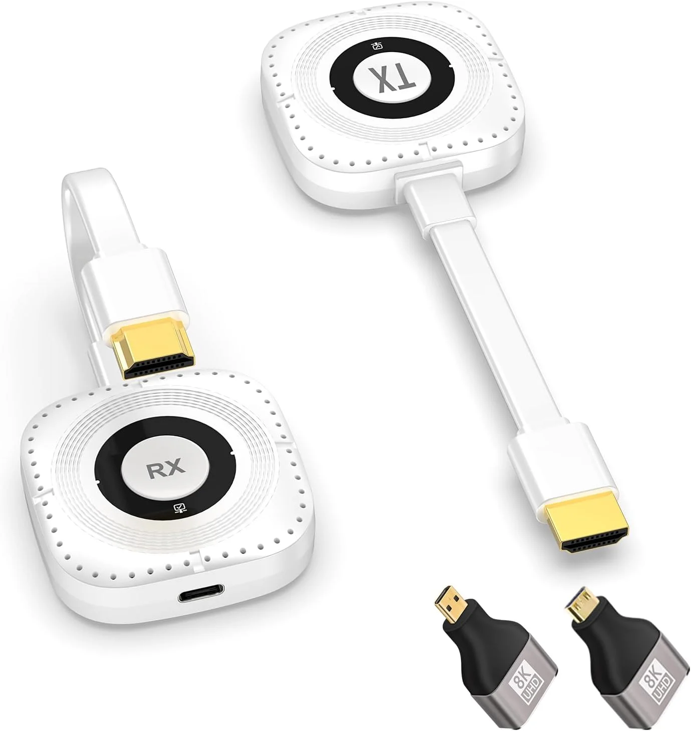 فرستنده و گیرنده HDMI بی سیم، رمزگشایی 4K خروجی 4K، اتصال و پخش 2.4G/5G، برای پخش ویدئو/صوتی/فایل ها، همگام سازی صدا، آداپتور USB-C به HDMI، بدون نیاز به برنامه/بلوتوث/WiFi فرستنده و گیرنده HDMI بی سیم، رمزگشایی 4K خروجی 4K، اتصال و پخش 2.4G/5G، برای پخش ویدئو/صوتی/فایل ها، همگام سازی صدا، آداپتور USB-C به HDMI، بدون نیاز به برنامه/بلوتوث/WiFi