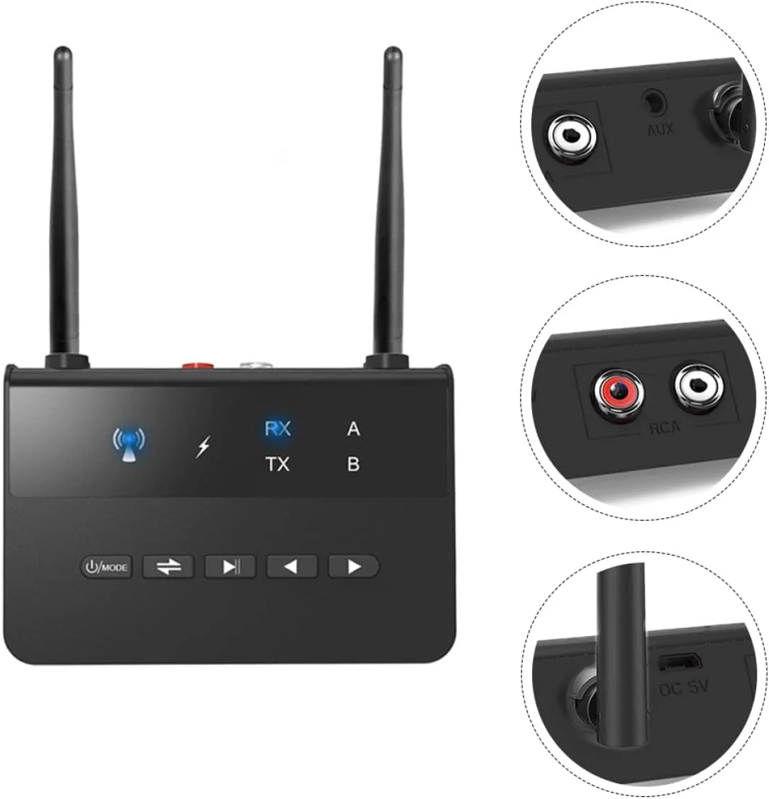آداپتور صوتی بی سیم استریو خانگی برای سیستم استریو، فرستنده و گیرنده بی سیم آداپتور 3.5 میلی متری، سیستم صوتی USB آداپتور صوتی بی سیم استریو خانگی برای سیستم استریو، فرستنده و گیرنده بی سیم آداپتور 3.5 میلی متری، سیستم صوتی USB