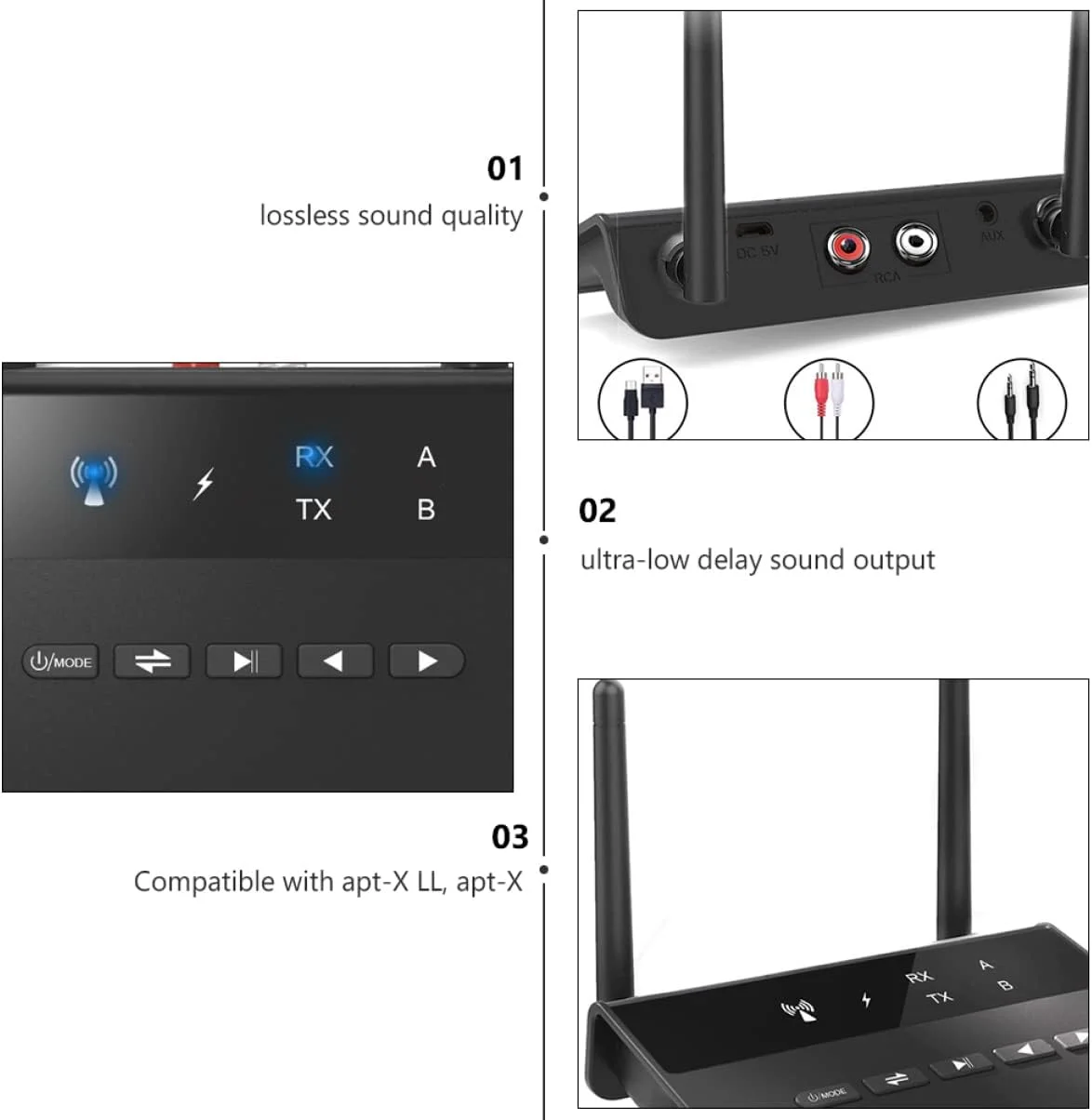 آداپتور صوتی بی سیم استریو خانگی برای سیستم استریو، فرستنده و گیرنده بی سیم آداپتور 3.5 میلی متری، سیستم صوتی USB آداپتور صوتی بی سیم استریو خانگی برای سیستم استریو، فرستنده و گیرنده بی سیم آداپتور 3.5 میلی متری، سیستم صوتی USB