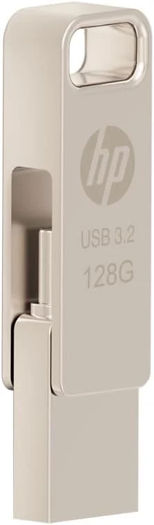 فلش مموری 128 گیگابایتی HP USB 3.2 Type C OTG مدل X206C فلش مموری 128 گیگابایتی HP USB 3.2 Type C OTG مدل X206C