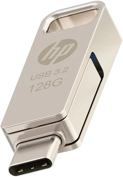 فلش مموری 128 گیگابایتی HP USB 3.2 Type C OTG مدل X206C فلش مموری 128 گیگابایتی HP USB 3.2 Type C OTG مدل X206C