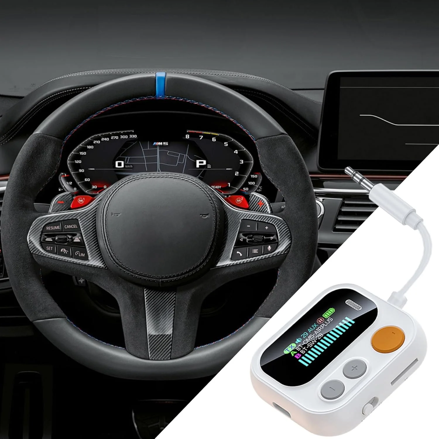 فرستنده و گیرنده بی سیم - فرستنده بلندگوی بی سیم - گیرنده صوتی خودرو با صفحه نمایش رنگی برای تلویزیون ها، تلفن های همراه، کامپیوترها، آمپلی فایرها، بلندگوها، مسافران و دوستداران موسیقی