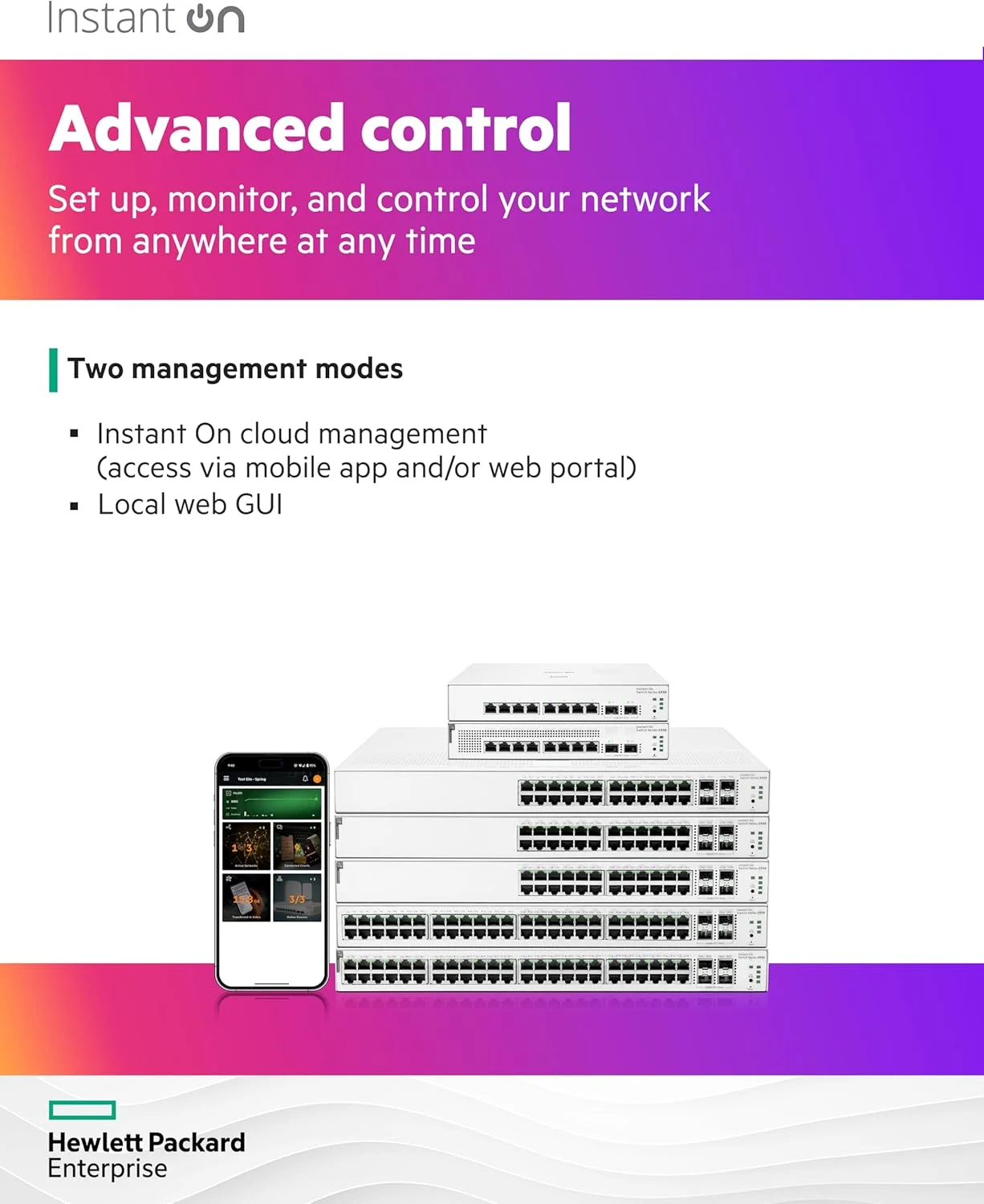 سوئیچ شبکه 48 پورت گیگابیتی هوشمند Aruba Instant On سری 1930، محصول شرکت Hewlett Packard Enterprise | 48x 1G | 4X SFP+ | 48x CL4 PoE 370W | کابل برق آمریکا (JL686A#ABA) سوئیچ شبکه 48 پورت گیگابیتی هوشمند Aruba Instant On سری 1930، محصول شرکت Hewlett Packard Enterprise | 48x 1G | 4X SFP+ | 48x CL4 PoE 370W | کابل برق آمریکا (JL686A#ABA)