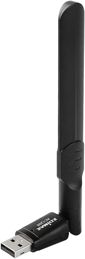 آداپتور دو بانده بی سیم Edimax Wi-Fi 5, 802.11ac AC1200 برای کامپیوتر با MU-MIMO، 867 مگابیت بر ثانیه (5 گیگاهرتز) + 300 مگابیت بر ثانیه (2.4 گیگاهرتز) آداپتور USB 3.0 با آنتن قابل تنظیم، سازگار با Win 11، Mac OS، Linux، مدل EW-7822UAD