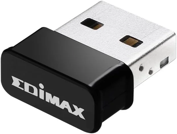 آداپتور دو بانده بی سیم USB نانو Edimax Wi-Fi 5 802.11ac AC1200 برای رایانه شخصی، دانگل آداپتور USB بی سیم AC، انتقال سریع تا 867 مگابیت در ثانیه (5 گیگاهرتز) / 300 مگابیت در ثانیه (2.4 گیگاهرتز)، Plug-n-Play ویندوز 11، Mac OS، Linux، EW-7822ULC