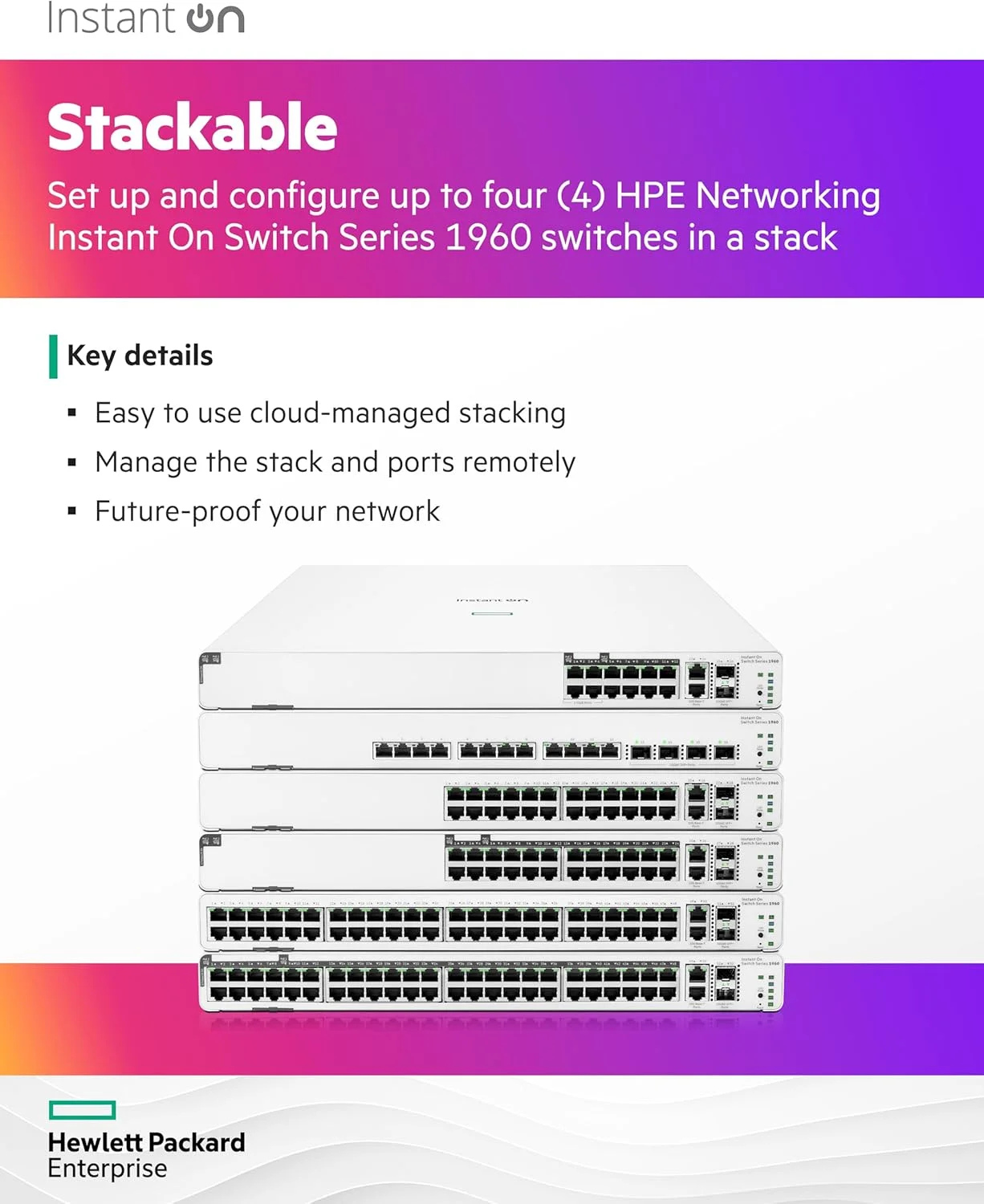 سوئیچ هوشمند 24 پورت گیگابیتی Aruba a Hewlett Packard Enterprise company Instant On 1960 با 20 پورت کلاس 4 PoE و 4 پورت کلاس 6 PoE (370W) - 24x 1G | 2X SFP+ | 2X 10GBase-T (JL807A#ABA) سوئیچ هوشمند 24 پورت گیگابیتی Aruba a Hewlett Packard Enterprise company Instant On 1960 با 20 پورت کلاس 4 PoE و 4 پورت کلاس 6 PoE (370W) - 24x 1G | 2X SFP+ | 2X 10GBase-T (JL807A#ABA)