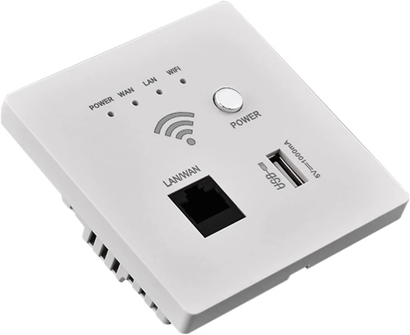 روتر وای فای بی سیم دیواری Morelian 300M AP، پریز شارژ USB، روتر AP وای فای دیواری با رمزگذاری WPS