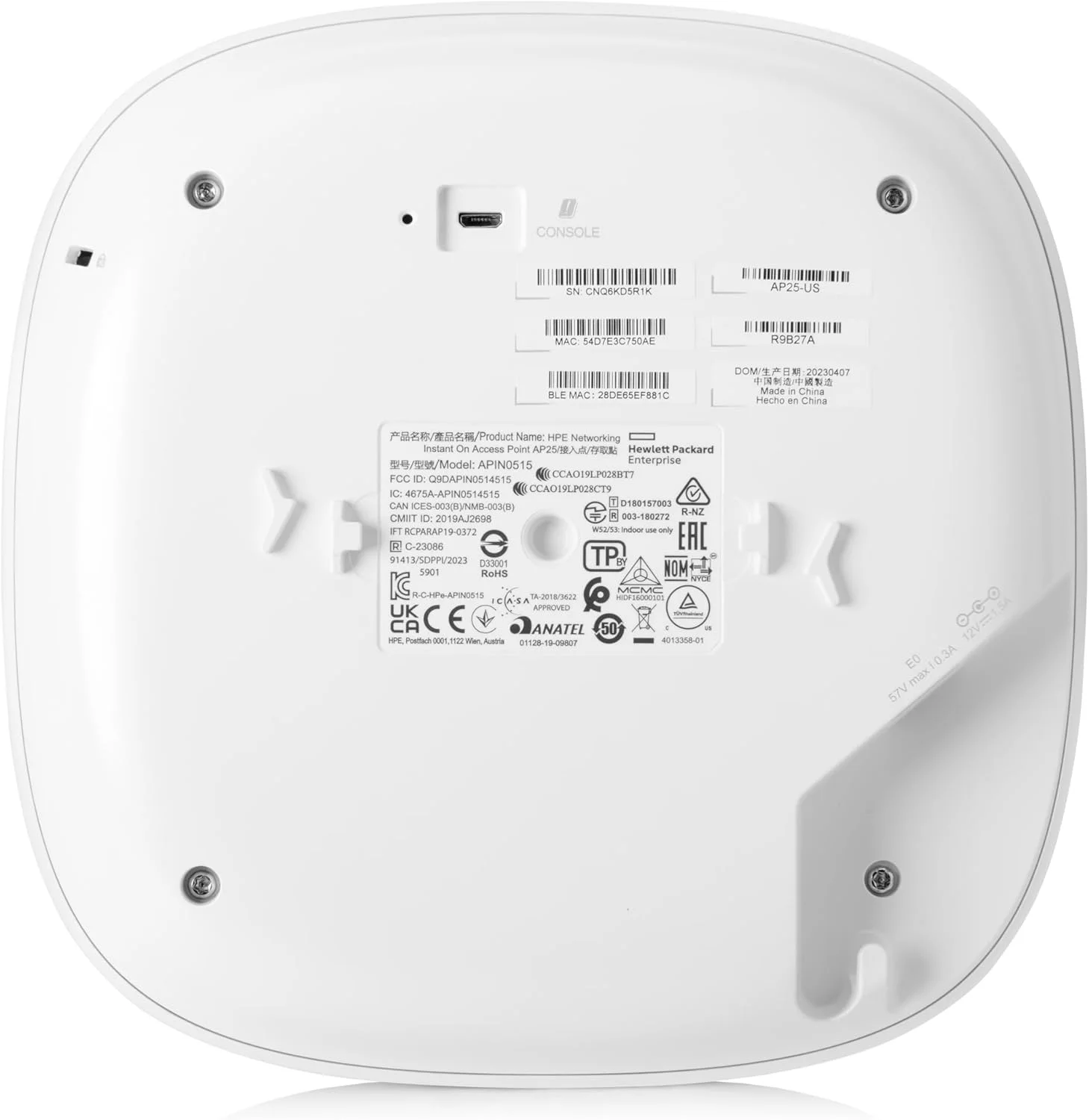 نقاط دسترسی داخلی Aruba a Hewlett Packard Enterprise company P ck rd 3X P ck of Inst nt On AP25 (US) 4x4 Wi-Fi 6 (R9B27A-3) نقاط دسترسی داخلی Aruba a Hewlett Packard Enterprise company P ck rd 3X P ck of Inst nt On AP25 (US) 4x4 Wi-Fi 6 (R9B27A-3)