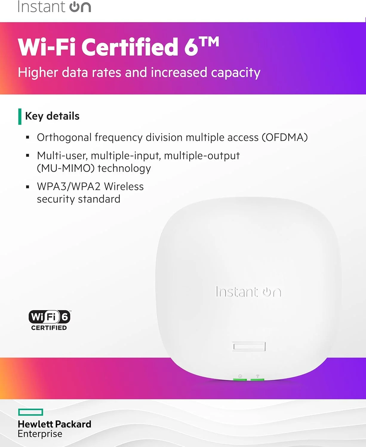 نقاط دسترسی داخلی Aruba a Hewlett Packard Enterprise company P ck rd 3X P ck of Inst nt On AP25 (US) 4x4 Wi-Fi 6 (R9B27A-3) نقاط دسترسی داخلی Aruba a Hewlett Packard Enterprise company P ck rd 3X P ck of Inst nt On AP25 (US) 4x4 Wi-Fi 6 (R9B27A-3)
