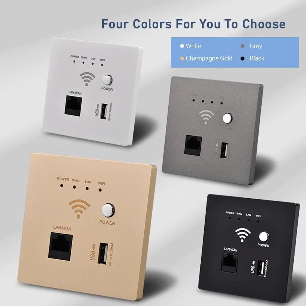 روتر وای فای، روتر وای فای بی سیم دیواری 300M AP، نقطه دسترسی، روتر وای فای، سوکت شارژ USB، روتر AP وای فای نصب شده روی دیوار با رمزگذاری WPS روتر وای فای، روتر وای فای بی سیم دیواری 300M AP، نقطه دسترسی، روتر وای فای، سوکت شارژ USB، روتر AP وای فای نصب شده روی دیوار با رمزگذاری WPS