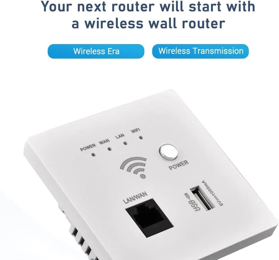 روتر وای فای، روتر وای فای بی سیم دیواری 300M AP، نقطه دسترسی، روتر وای فای، سوکت شارژ USB، روتر AP وای فای نصب شده روی دیوار با رمزگذاری WPS روتر وای فای، روتر وای فای بی سیم دیواری 300M AP، نقطه دسترسی، روتر وای فای، سوکت شارژ USB، روتر AP وای فای نصب شده روی دیوار با رمزگذاری WPS