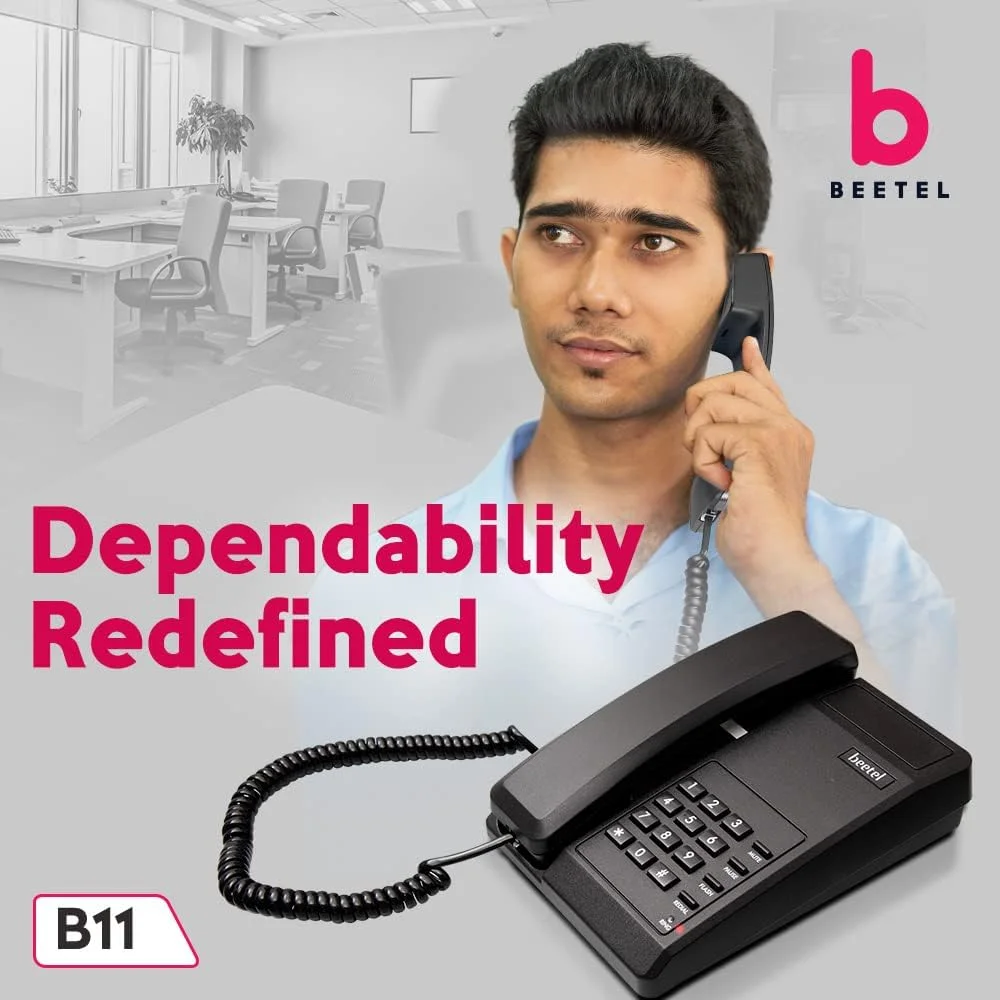 تلفن رومیزی سیم دار Beetel B11 (مشکی) تلفن رومیزی سیم دار Beetel B11 (مشکی)