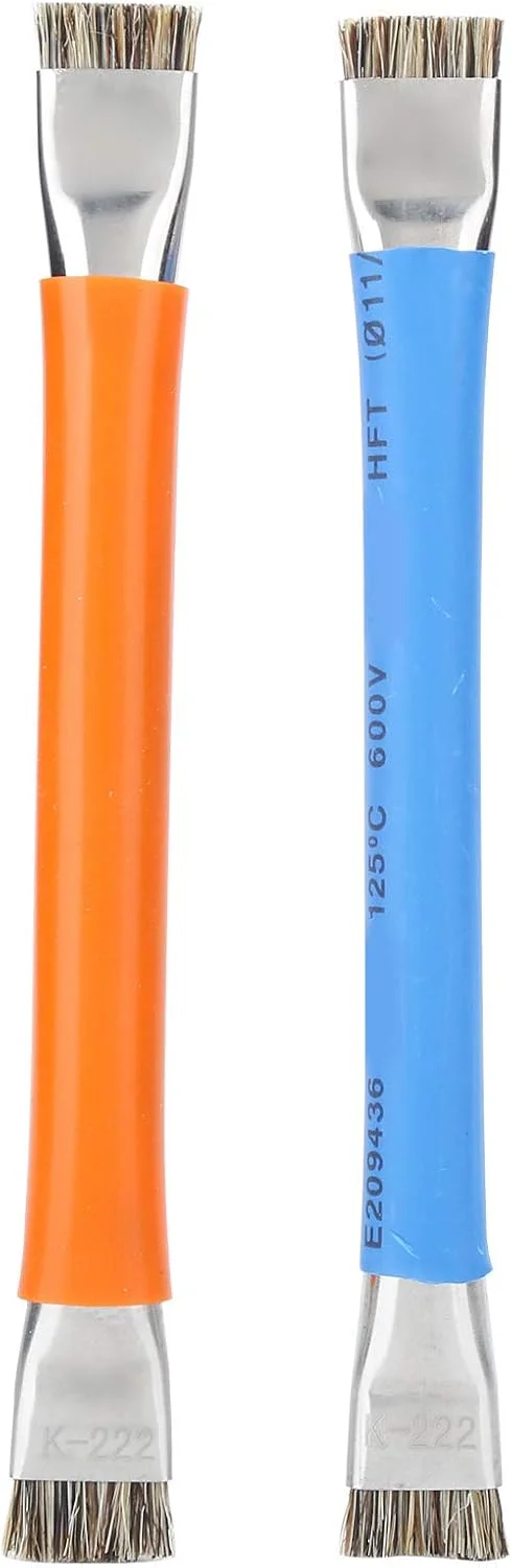 ست برس تمیز کننده آی سی مادربرد گوشی موبایل، برس آنتی استاتیک دو سر، برس مویی شیاردار برای موبایل/تبلت (2 عدد)