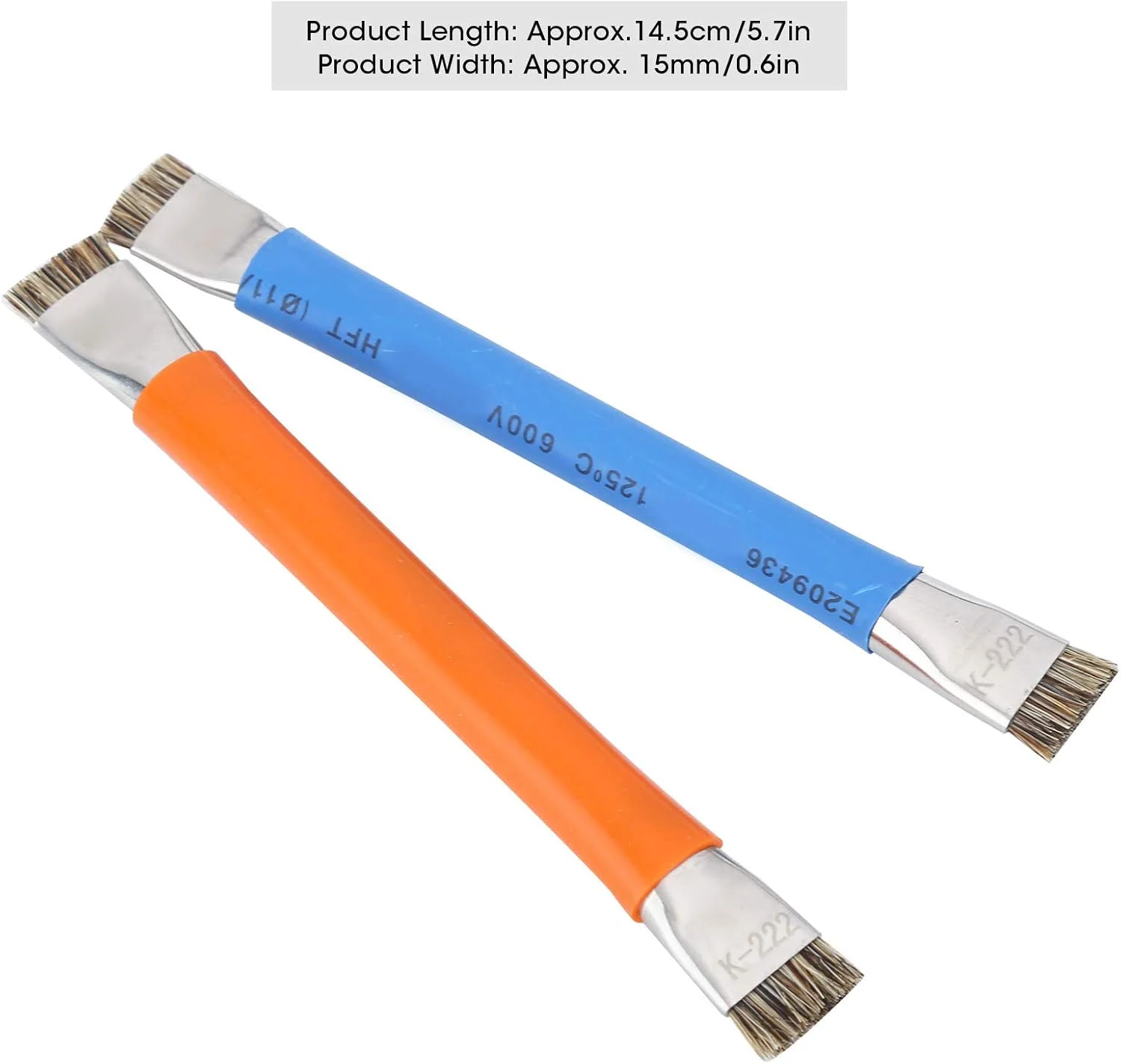 ست برس تمیز کننده آی سی مادربرد گوشی موبایل، برس آنتی استاتیک دو سر، برس مویی شیاردار برای موبایل/تبلت (2 عدد)