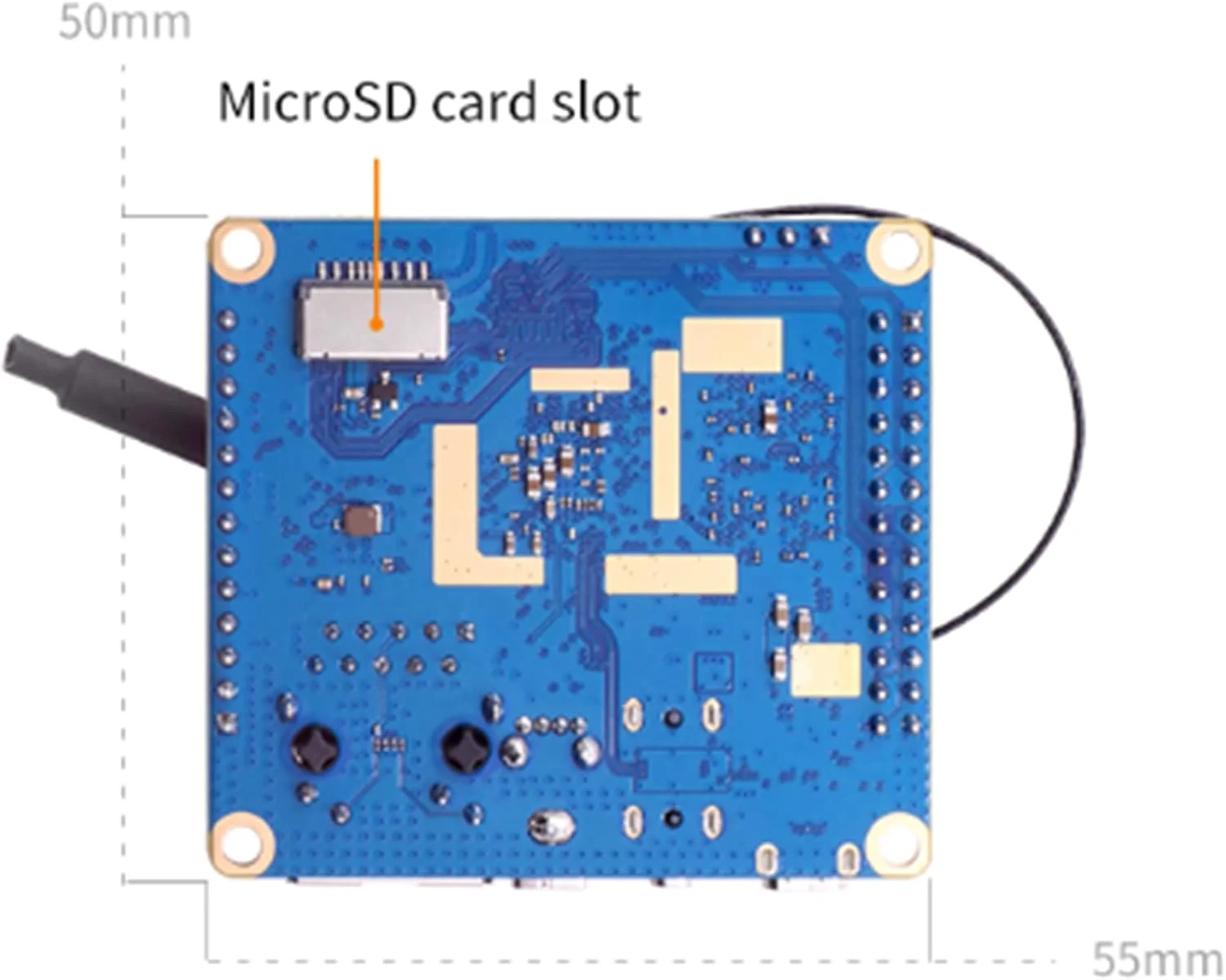 MiiElAOD اورنج پای زیرو 3 با 2 گیگابایت رم، پردازنده Allwinner H618 64 بیتی، USB 2.0، وای فای دو بانده 5+BT 5.0، پورت گیگابیتی LAN، مینی پی سی متن باز تک بردی (برد زیرو 3 با 2 گیگابایت رم)