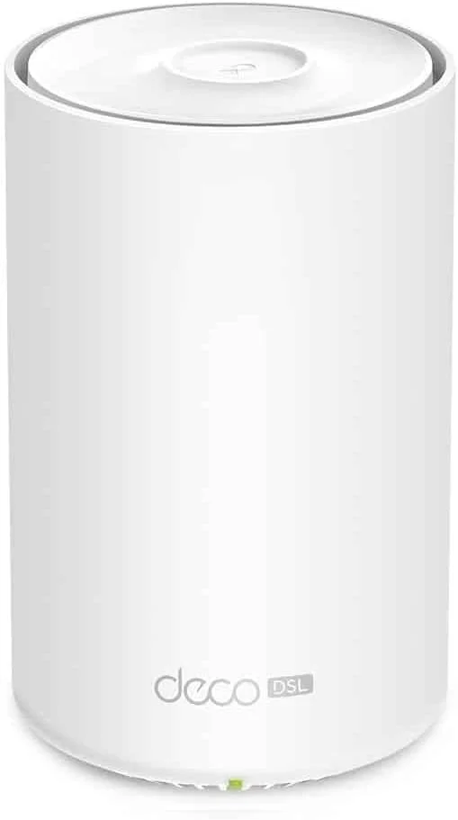 روتر وای فای 6 مش TP-Link AX3000 VDSL برای کل خانه، دو بانده با 4 پورت اترنت گیگابیتی WAN/LAN، اتصال تا 150 دستگاه، سرعت Super VDSL2، امنیت HomeShield، سازگار با الکسا (Deco X50-DSL)