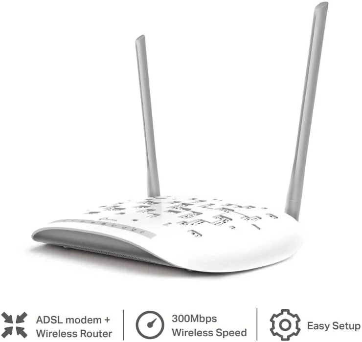 مودم روتر ADSL2+ بیسیم N تیپیلینک 300 مگابیت در ثانیه، تک بانده، اتصال چند منظوره، 4 پورت سریع، برنامه TP-Link Tether، نصب آسان (TD-W8961N) مودم روتر ADSL2+ بیسیم N تیپیلینک 300 مگابیت در ثانیه، تک بانده، اتصال چند منظوره، 4 پورت سریع، برنامه TP-Link Tether، نصب آسان (TD-W8961N)
