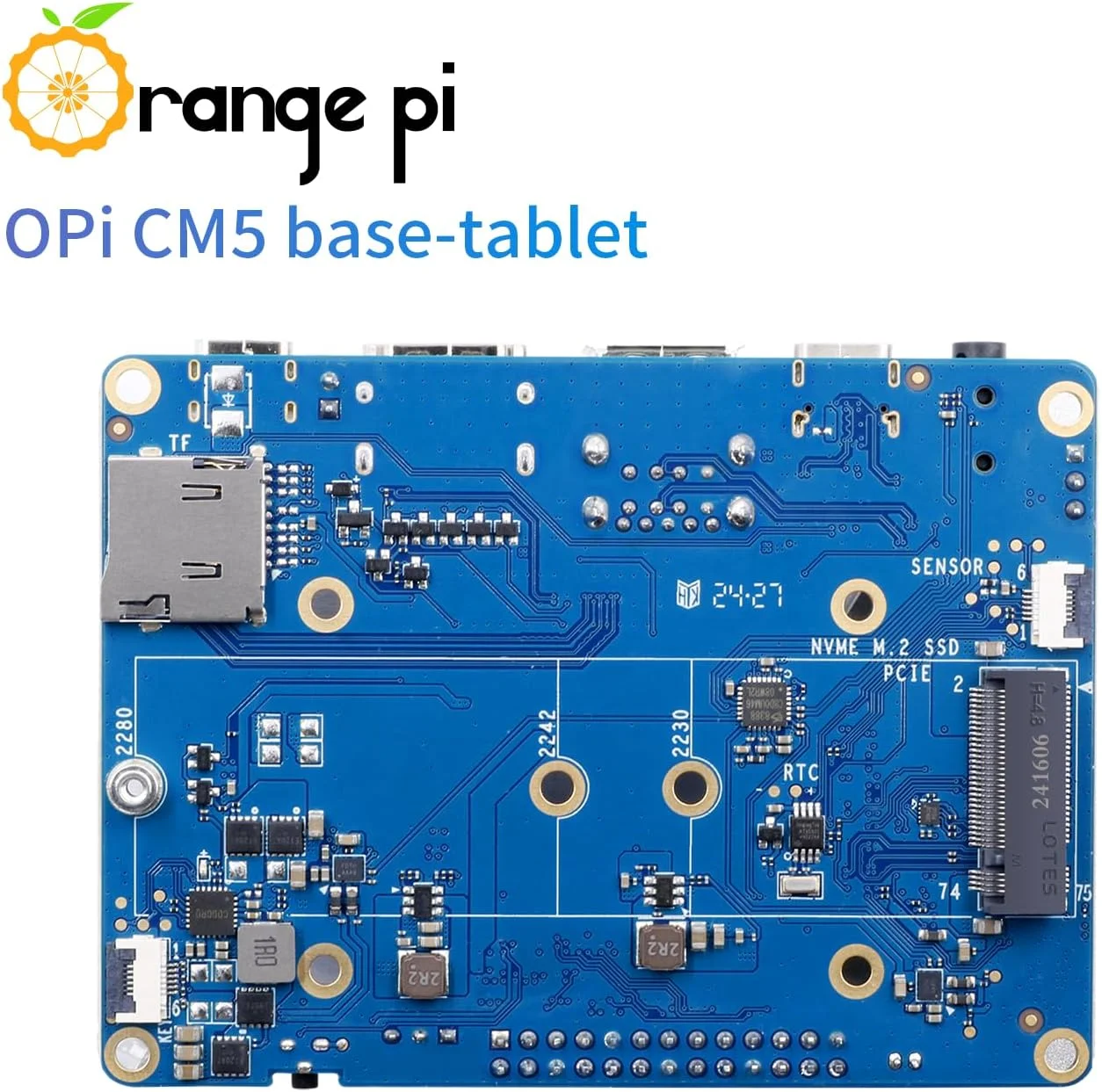 برد پایه تبلت Orange Pi CM5 با رابط غنی، تا 8K @60Hz، با Wi-Fi5+BT 5.0 و پشتیبانی از BLE برای Orange Pi CM5
