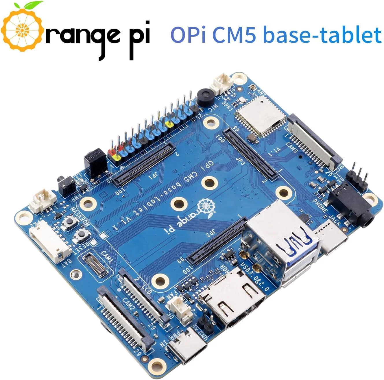 برد پایه تبلت Orange Pi CM5 با رابط غنی، تا 8K @60Hz، با Wi-Fi5+BT 5.0 و پشتیبانی از BLE برای Orange Pi CM5