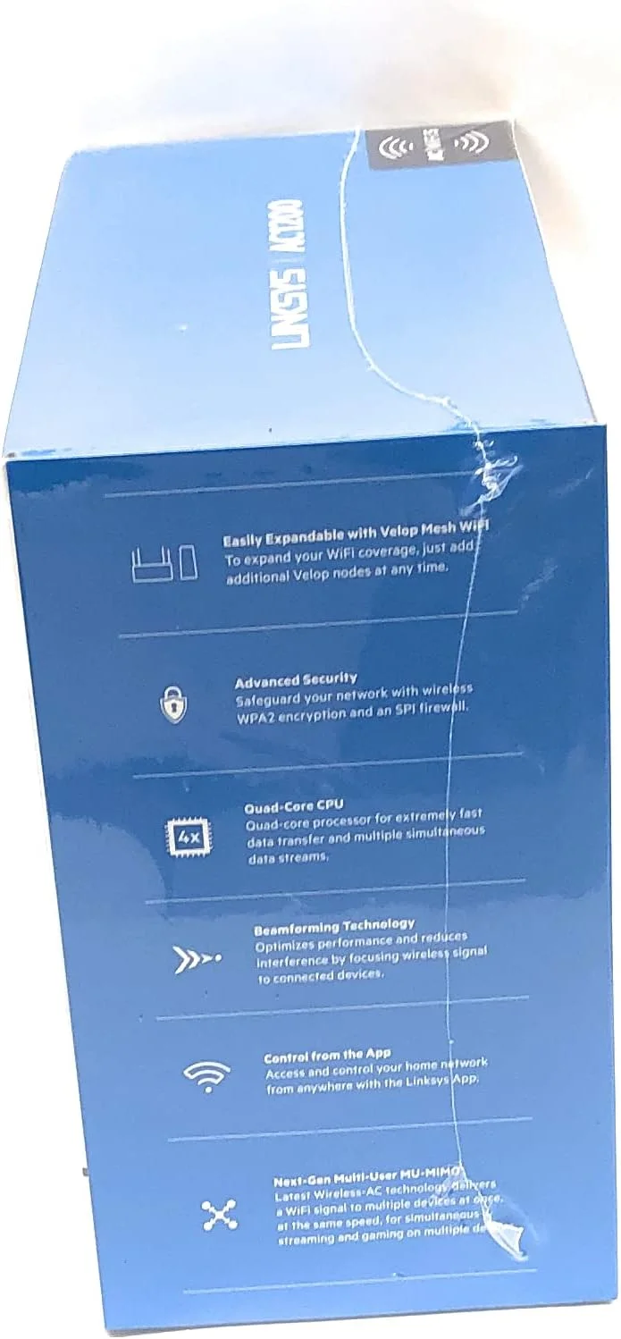 سیستم وای فای مش خانگی Linksys Velop، پوشش 278 متر مربع، پشتیبانی از 20+ دستگاه، سرعت 1.3 گیگابیت بر ثانیه - VLP0102-NP سیستم وای فای مش خانگی Linksys Velop، پوشش 278 متر مربع، پشتیبانی از 20+ دستگاه، سرعت 1.3 گیگابیت بر ثانیه - VLP0102-NP