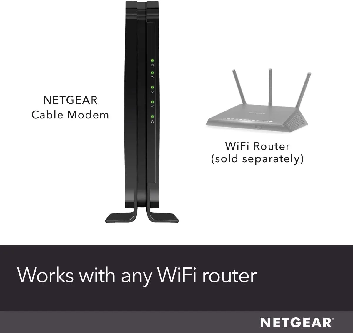 مودم کابلی NETGEAR CM500 - سازگار با تمامی ارائه دهندگان خدمات کابلی از جمله Xfinity by Comcast، Spectrum، Cox | برای طرح های کابلی تا 400 مگابیت بر ثانیه | DOCSIS 3.0 مودم کابلی NETGEAR CM500 - سازگار با تمامی ارائه دهندگان خدمات کابلی از جمله Xfinity by Comcast، Spectrum، Cox | برای طرح های کابلی تا 400 مگابیت بر ثانیه | DOCSIS 3.0