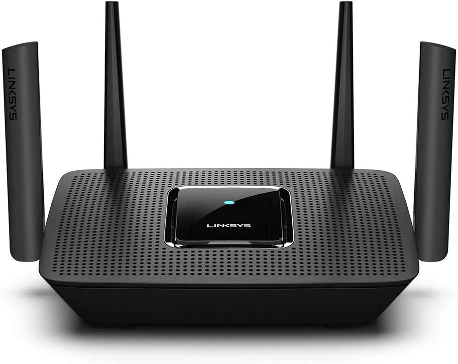 روتر وای فای مش سه بانده MU-MIMO لینکسیس MR8300 (AC2200، 4 پورت گیگابیتی اترنت، روتر بی سیم سریع)