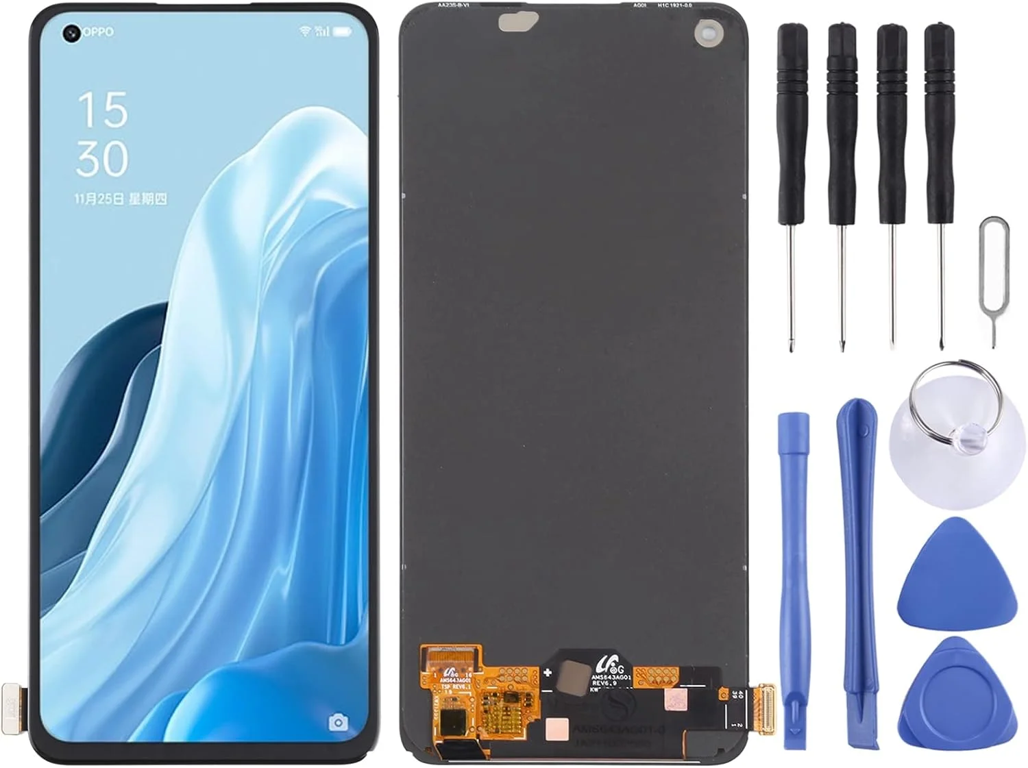 مجموعه کامل صفحه نمایش LCD و دیجیتایزر برای OPPO Reno7 SE 5G / Find X5 Lite / F21 Pro / Reno7 4G / Realme 9 Pro+ / Reno7 4G / Reno8 4G / Reno8 5G / Reno8 Lite