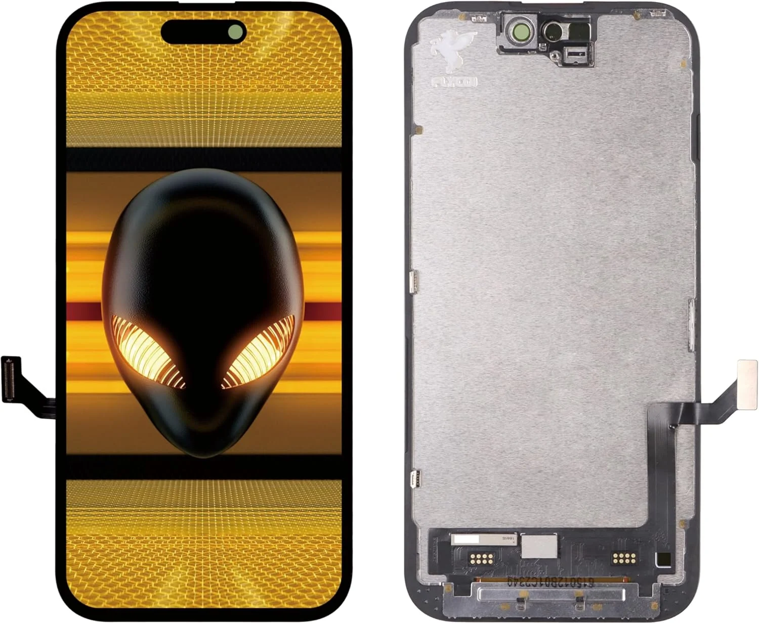 کیت تعویض صفحه نمایش LCD آیفون 15 FLYCDI به همراه ابزار نصب، روشنایی بالا، طیف رنگی گسترده، قطعات تعمیر تلفن همراه (برای آیفون 15 Soft OLED IC قابل جابجایی)