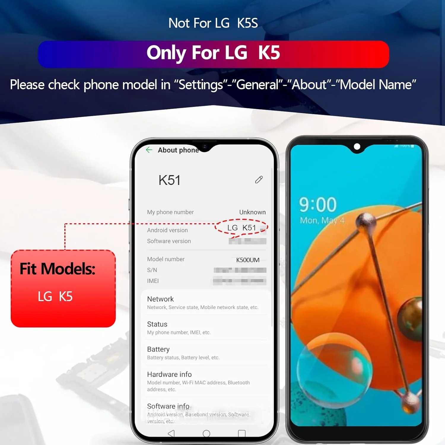 صفحه نمایش جایگزین YWLRONG برای LG K51، تاچ دیجیتایزر برای ال سی دی LG K51 مدل K500 K500UM K500KM K500MM LMK500MM، مجموعه پنل ال سی دی با کیت (مشکی با قاب) صفحه نمایش جایگزین YWLRONG برای LG K51، تاچ دیجیتایزر برای ال سی دی LG K51 مدل K500 K500UM K500KM K500MM LMK500MM، مجموعه پنل ال سی دی با کیت (مشکی با قاب)