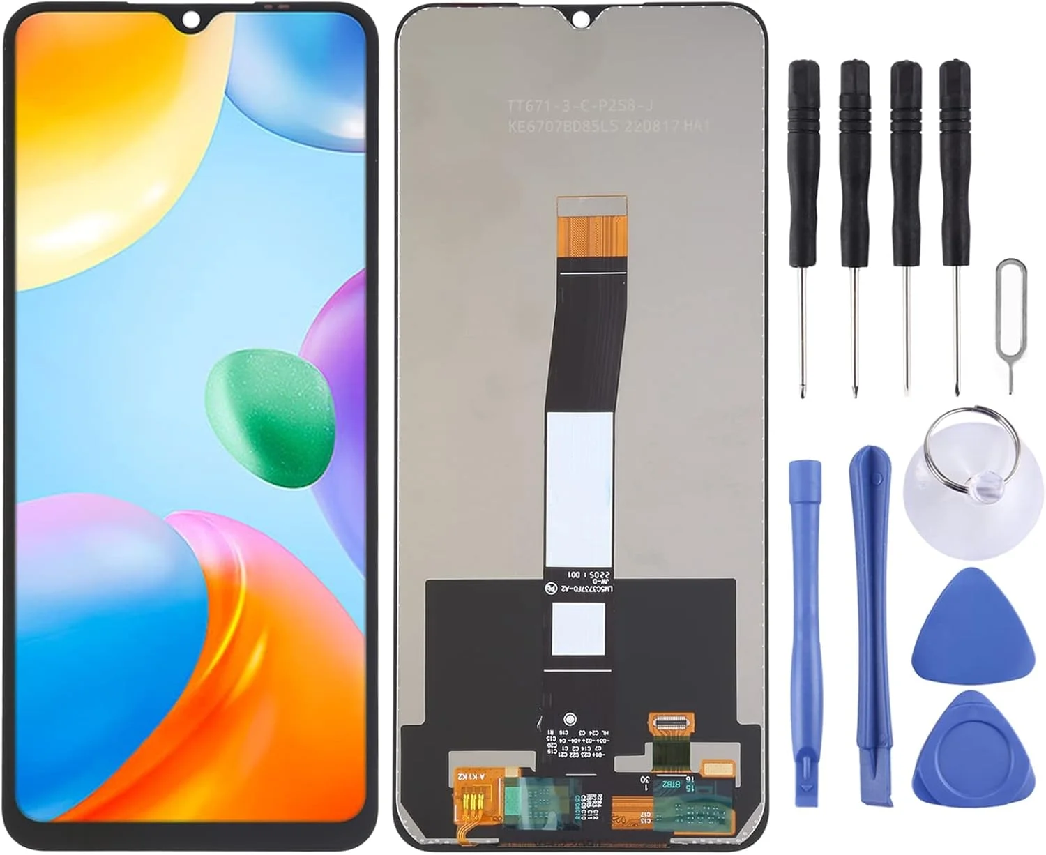 صفحه نمایش ال سی دی TFT برای شیائومی Redmi 10C/Redmi 10 India/Poco C40 همراه با مجموعه کامل دیجیتایزر