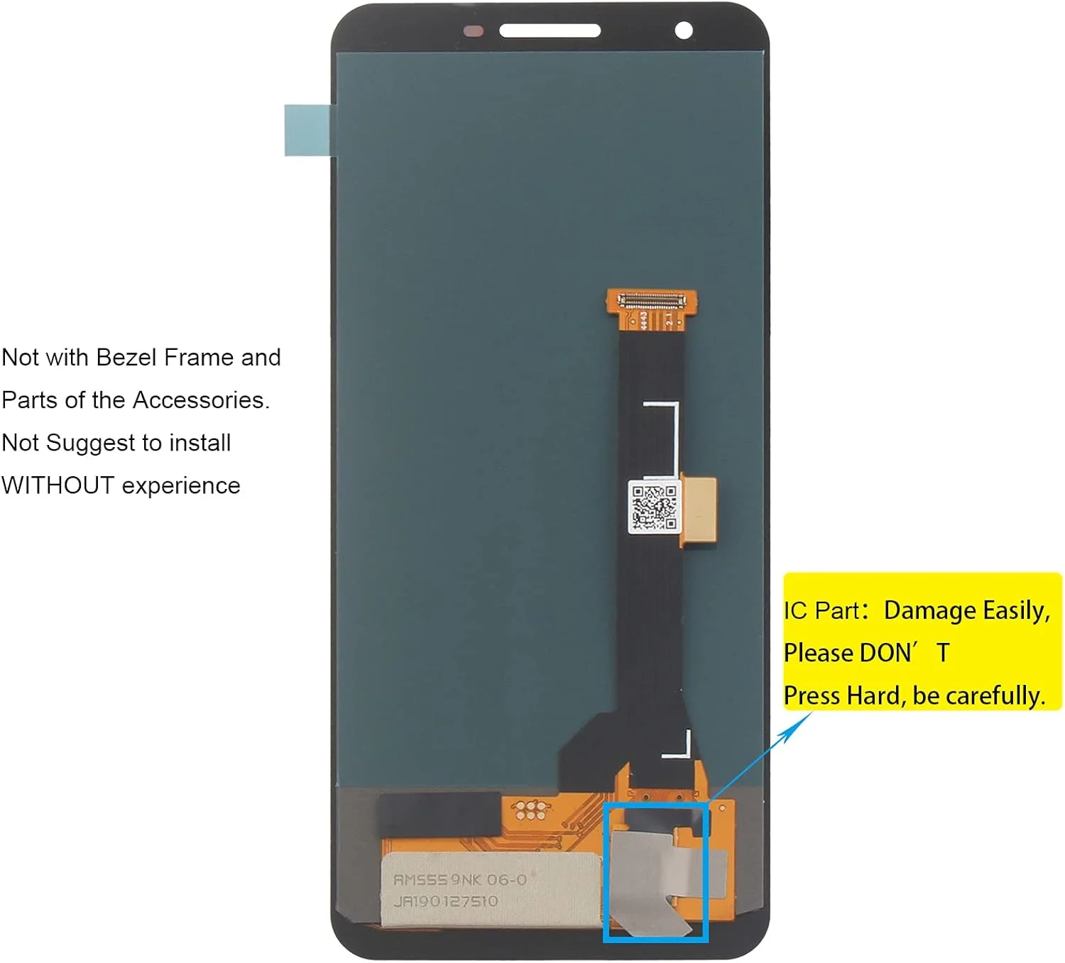 تعویض ال سی دی OLED گوگل پیکسل 3A مدل G020A G020E G020B به همراه تاچ اسکرین