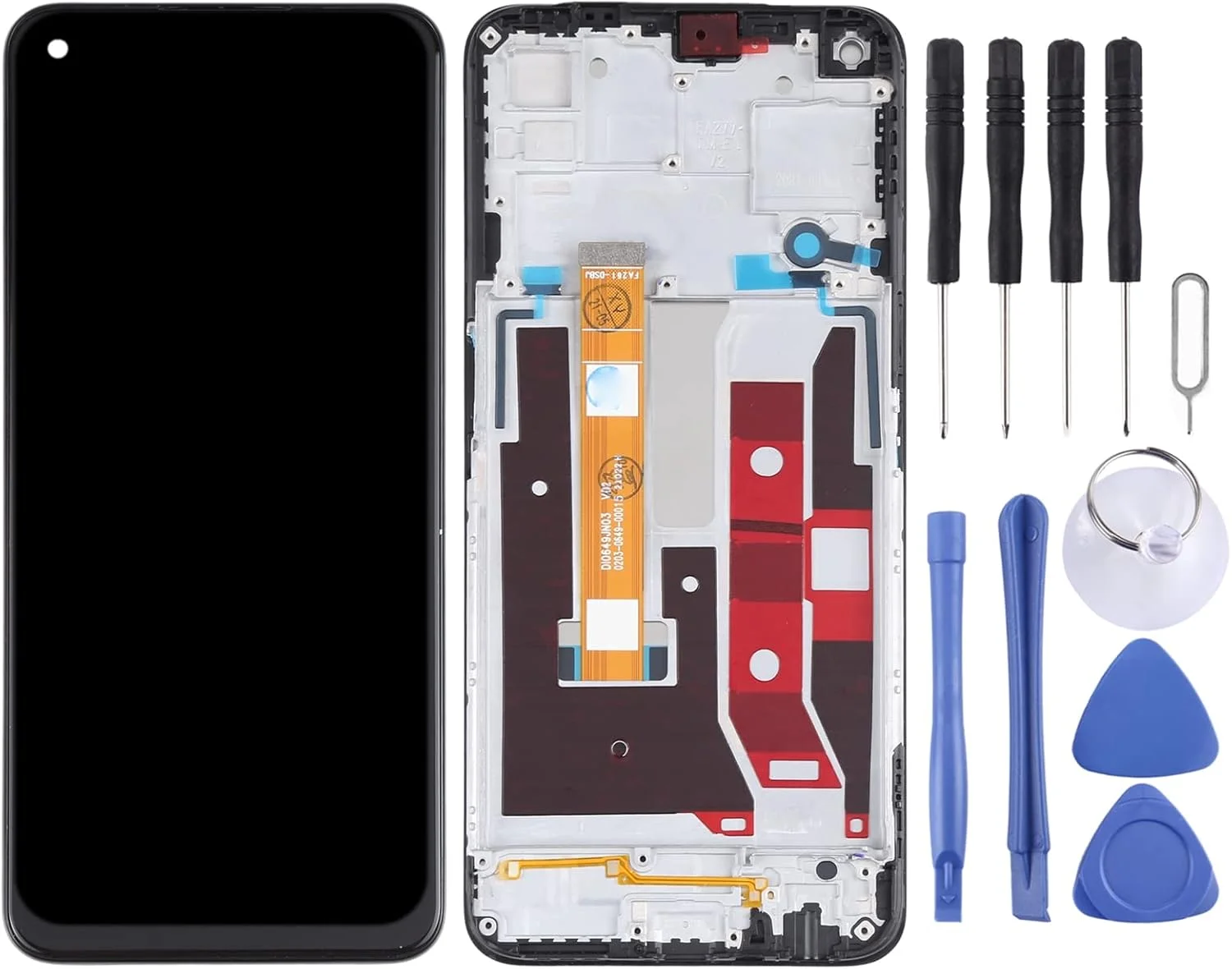 مجموعه کامل ال سی دی و دیجیتایزر با فریم برای گوشی OPPO A53 5G مدل PECM30 PECT30